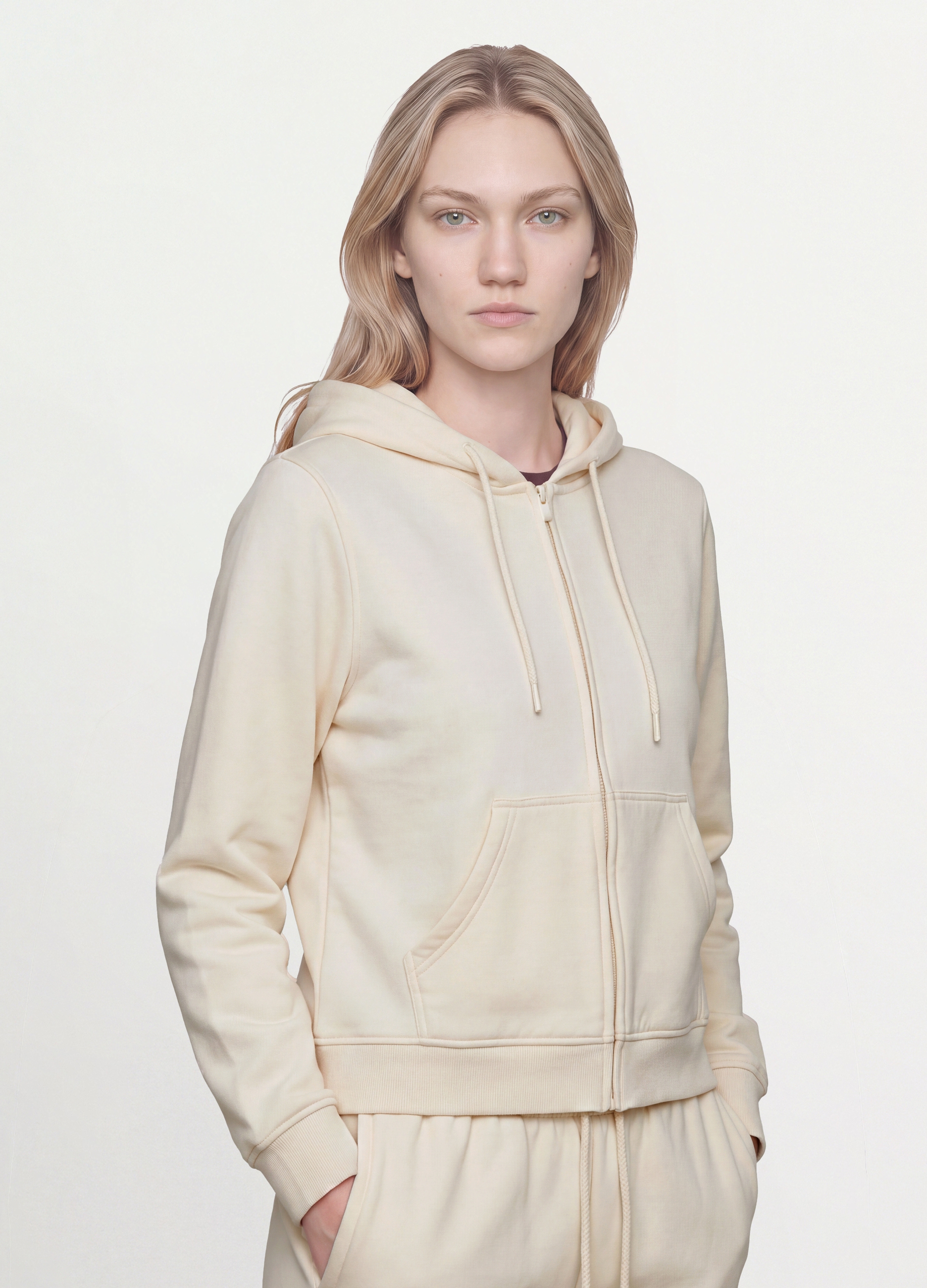 OVS, Felpa Bianca In Misto Cotone Con Cappuccio Regular Fit, Donna, Bianco, Taglia: S