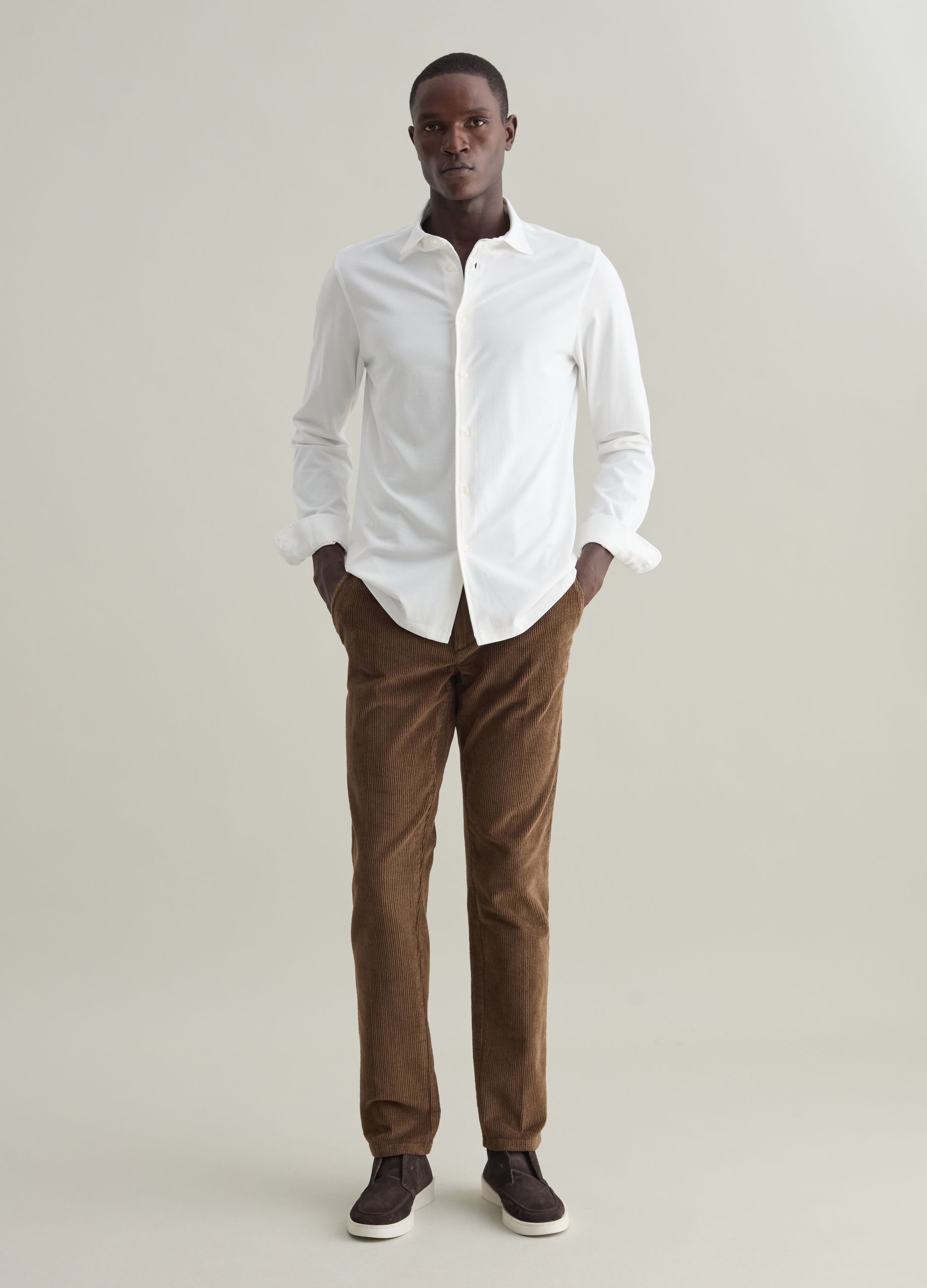 PIOMBO, Pantaloni Bianchi In Velluto A Coste Contemporary, Uomo, Bianco, Taglia: 52