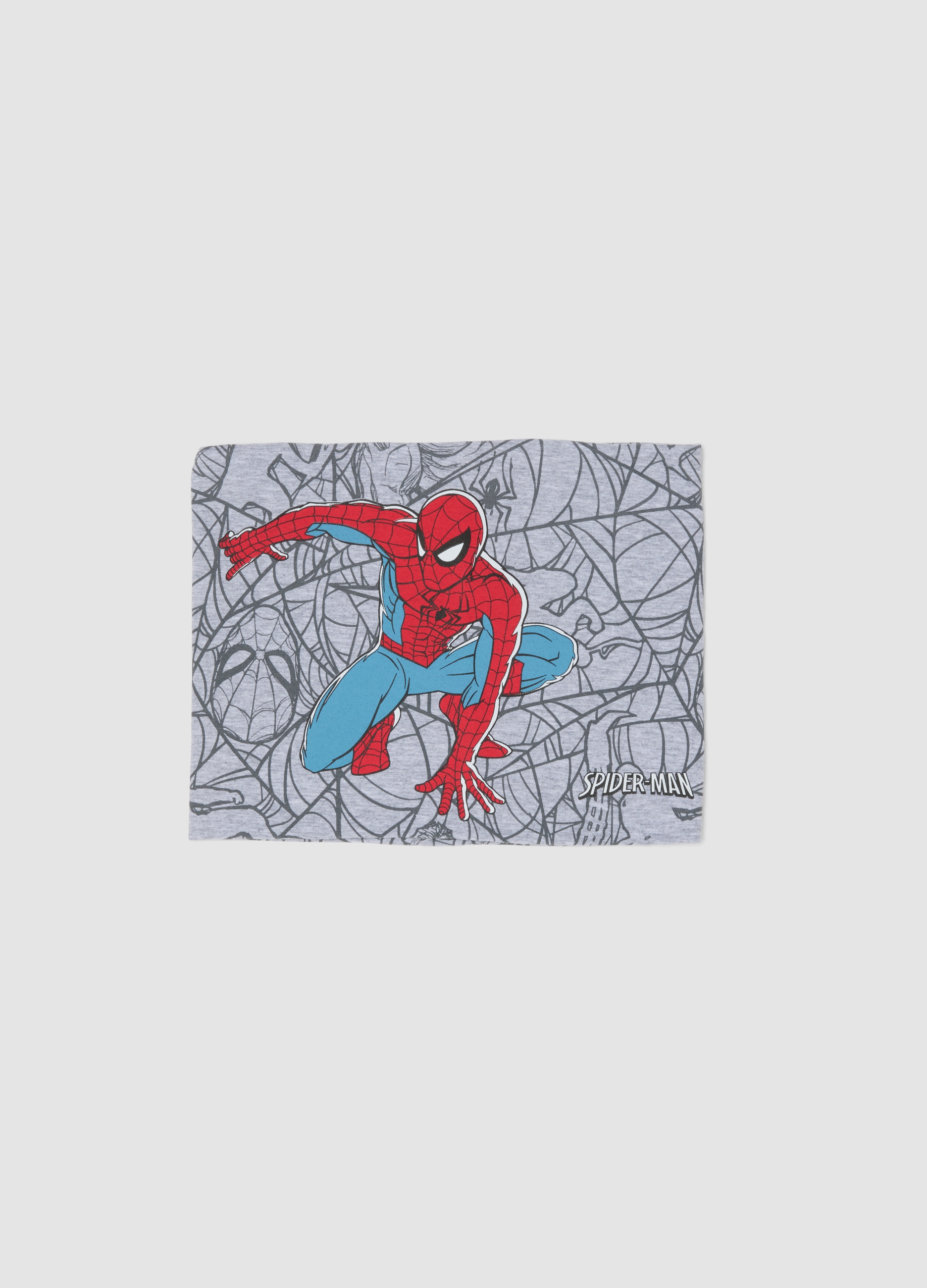 MARVEL, Sciarpa Grigia In Cotone Elasticizzato Con Stampa Marvel Spider-man Per Bambino, Grigio, Taglia: ONE SIZE