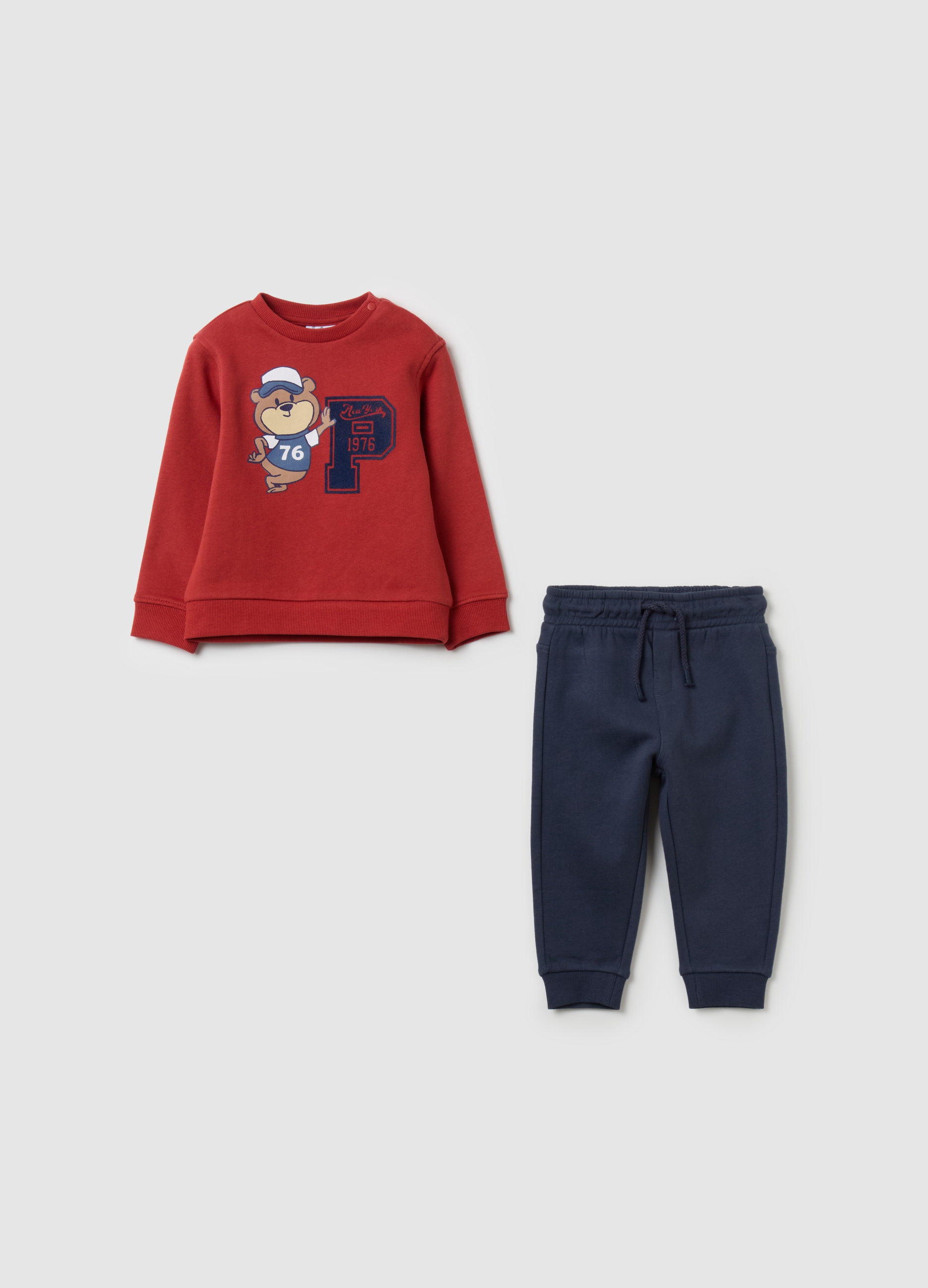 FAGOTTINO, Jogging Set In Felpa Con Stampa, Bambino, Multicolor, Taglia: 18-24