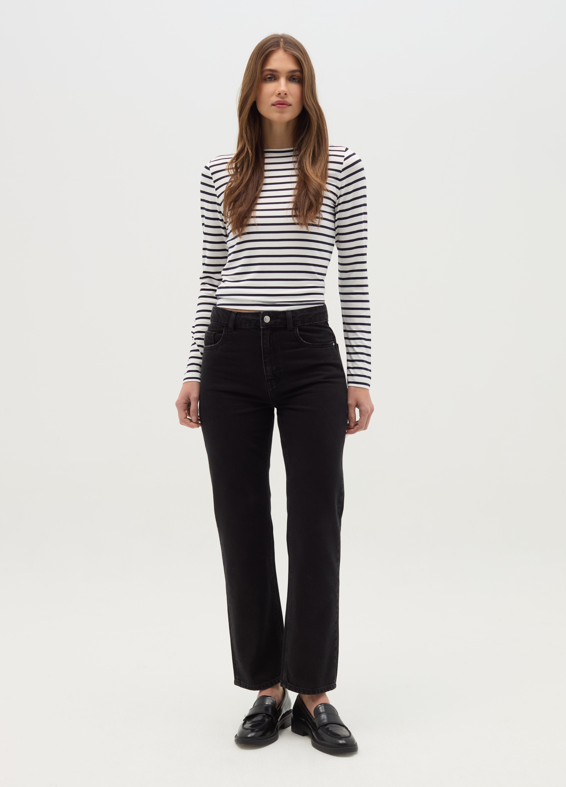 OVS , T-shirt A Righe Con Scollo A Barca, Donna, Multicolor, Taglia: S