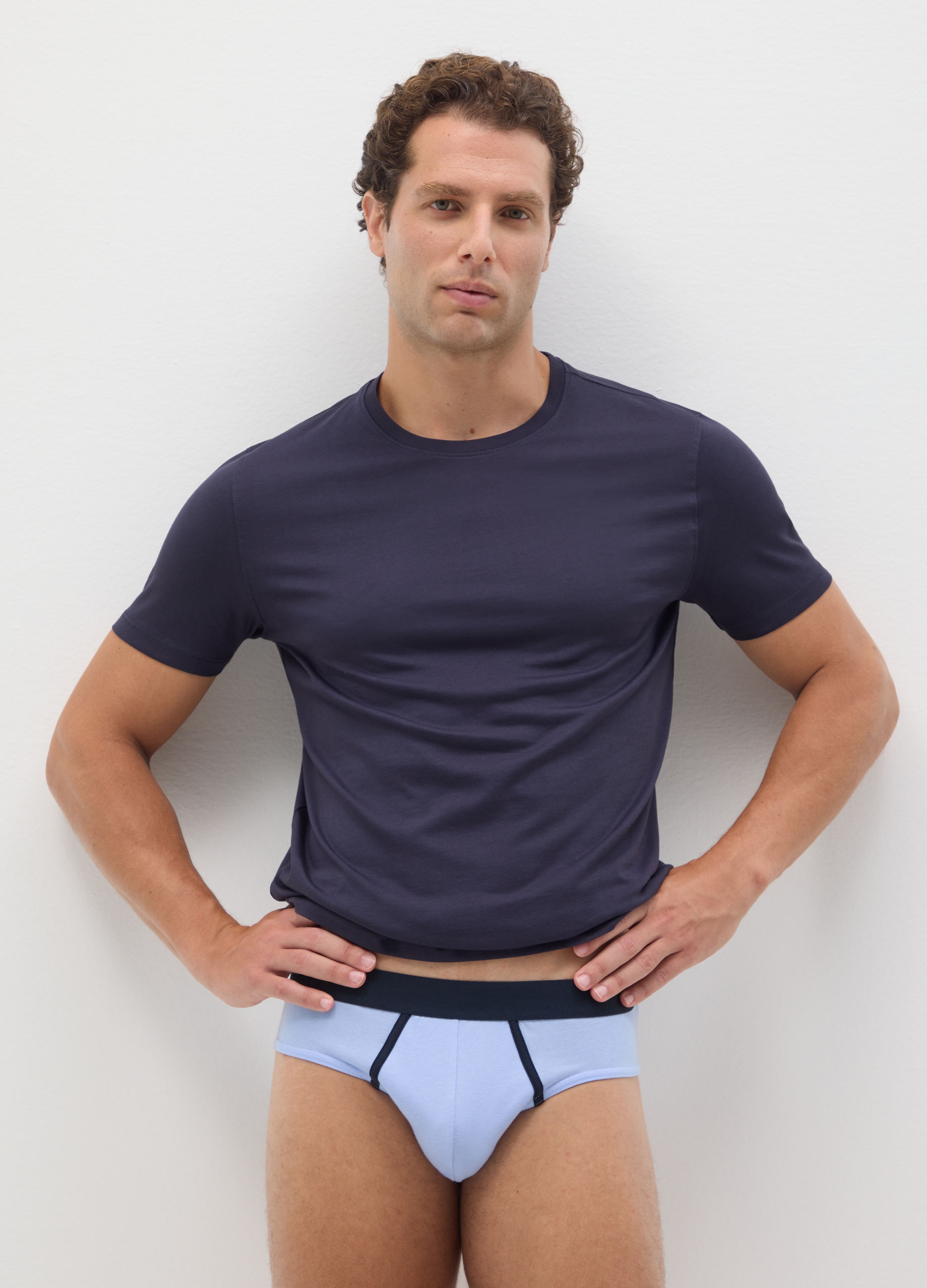 Conjunto De Multipack De Calzoncillos De Algodón Puro Multicolor Ajuste Regular, Hombre, Blanco/azul, Talla: XXL