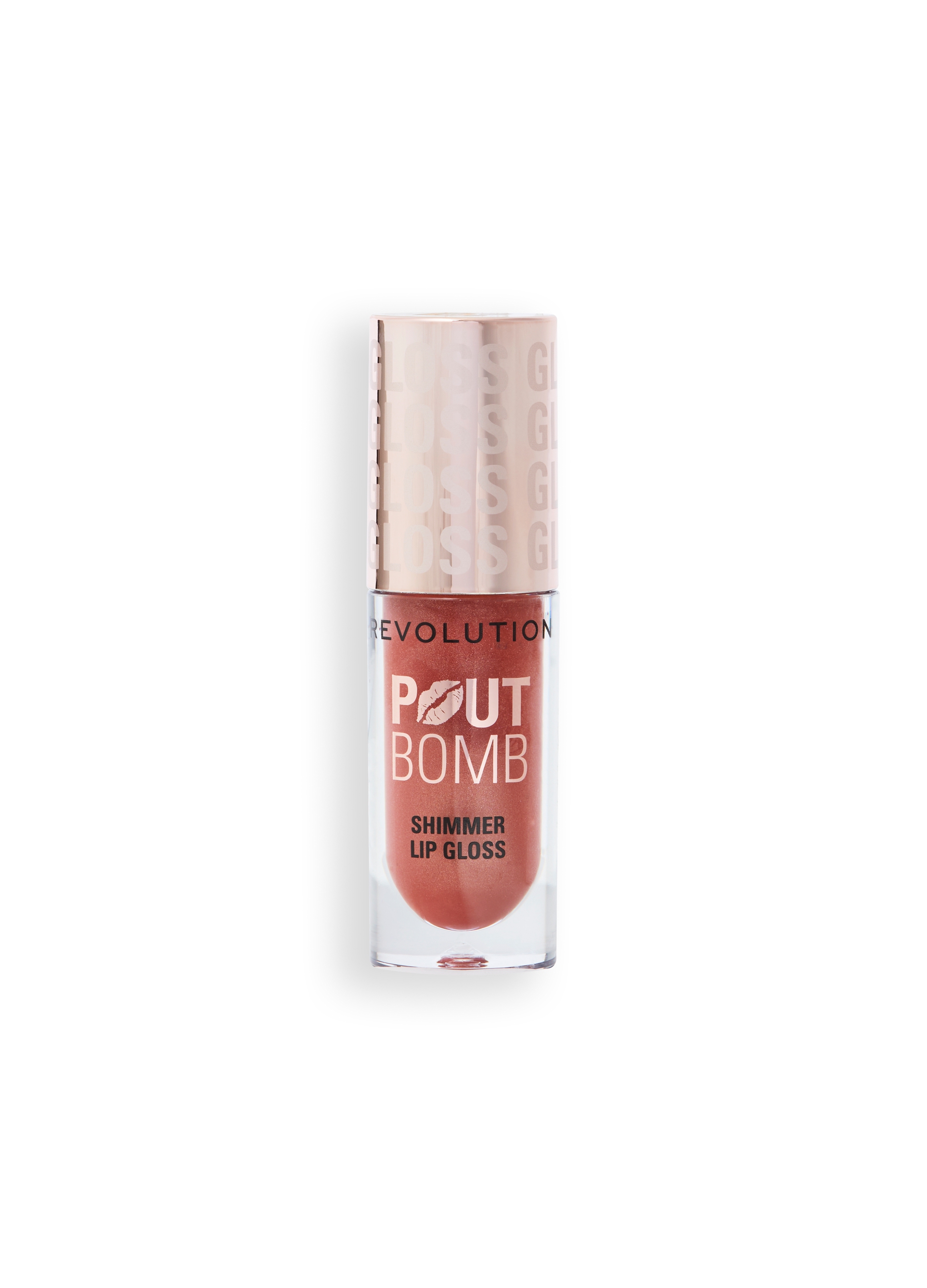 REVOLUTION, Revolution Pout Bomb Shimmer Gloss Nude Glow, Donna, Bianco, Taglia: FASUL