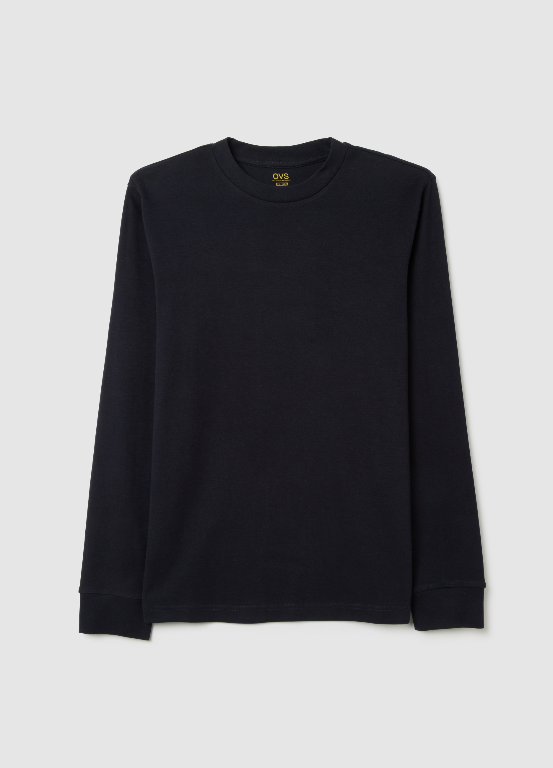 T-shirt In Puro Cotone Blu Regular Fit, Hombre, Azul oscuro, Talla: XL