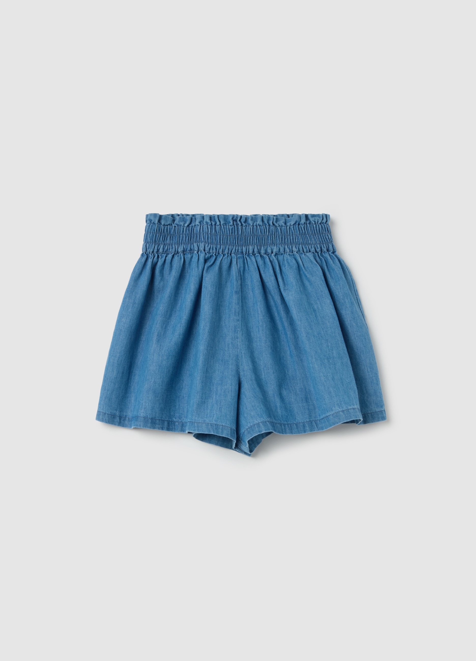 OVS, Shorts In Denim Con Vita Elasticata, Bambina, Denim, Taglia: 3-4