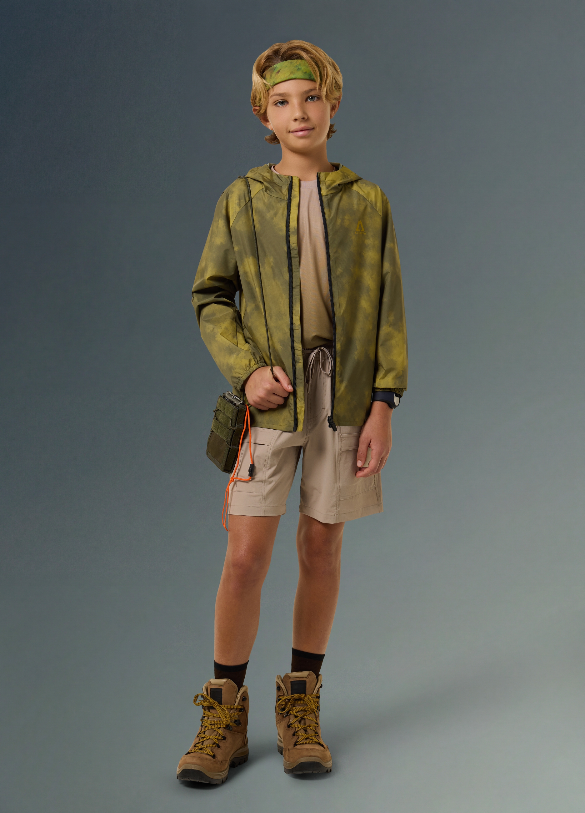 ALTAVIA, Giacca Antivento Tie Dye Altavia With Deborah Compagnoni, Bambino, Verde, Taglia: 10-11