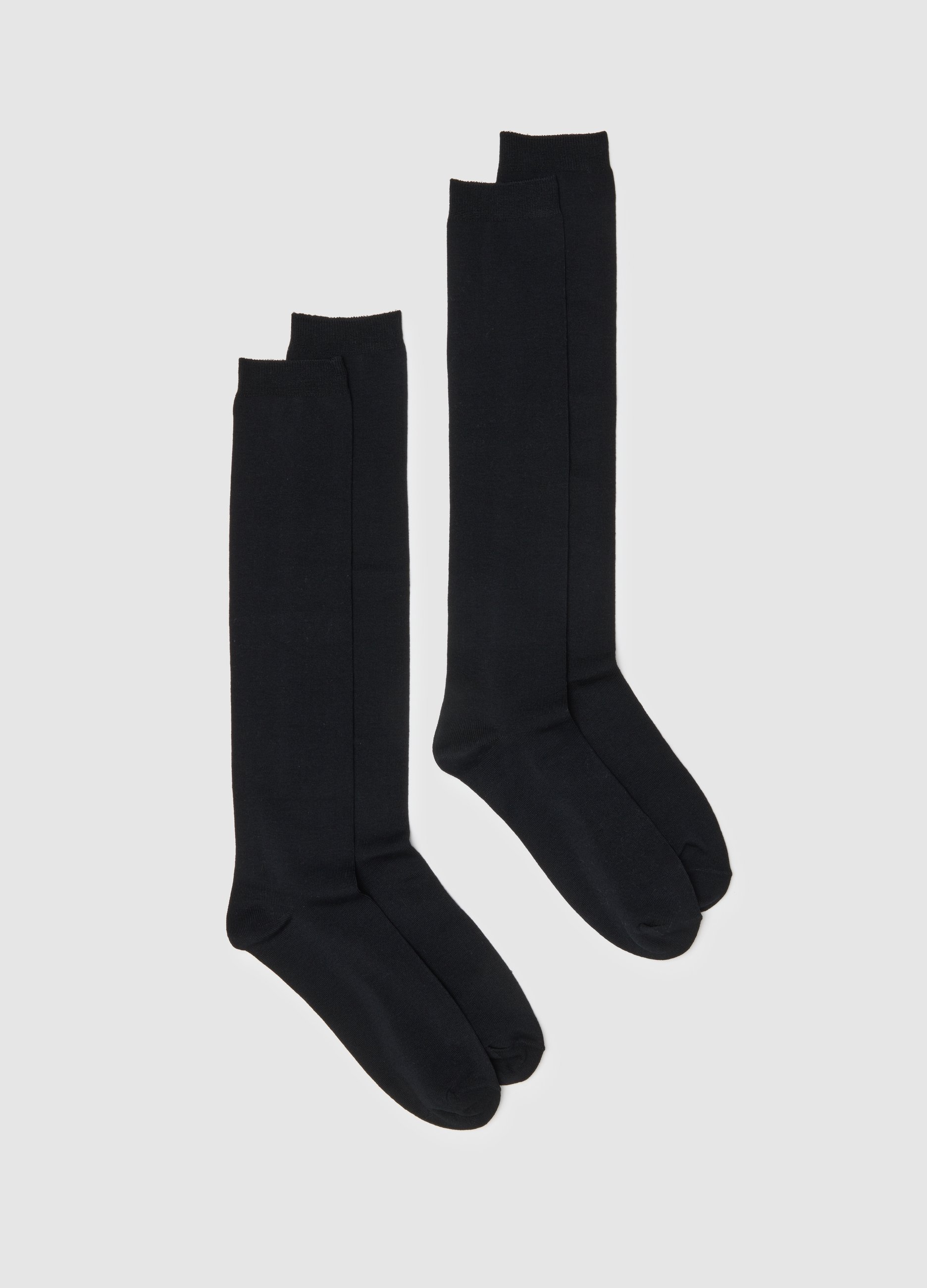 Bipack De Calcetines Largos Negros De Algodón Elástico, Hombre, Gunmetal, Talla: 38/42