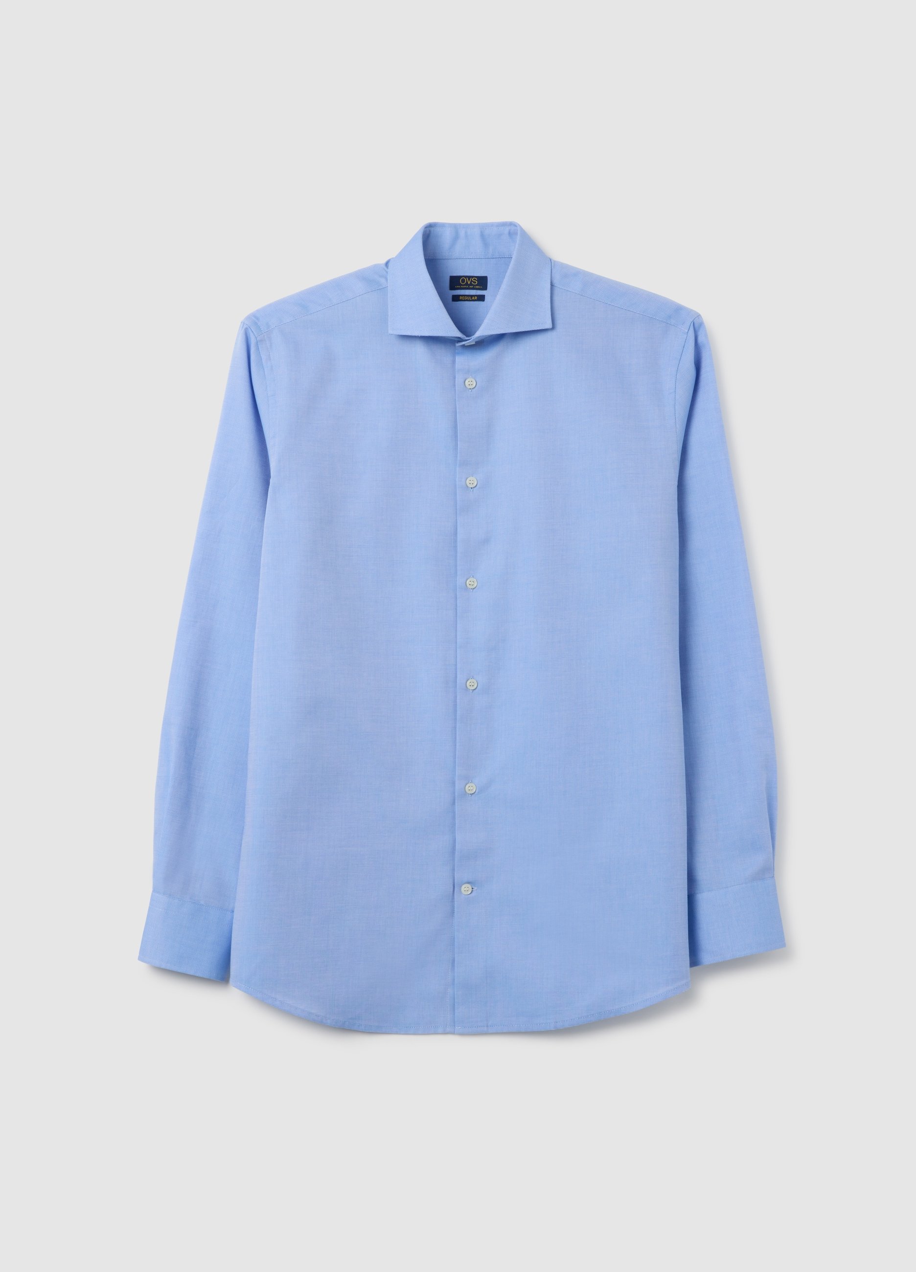 Camisa De Hombre Azul En Puro Algodón Fácil De Planchar, Hombre, Azul Agua, Talla: 43