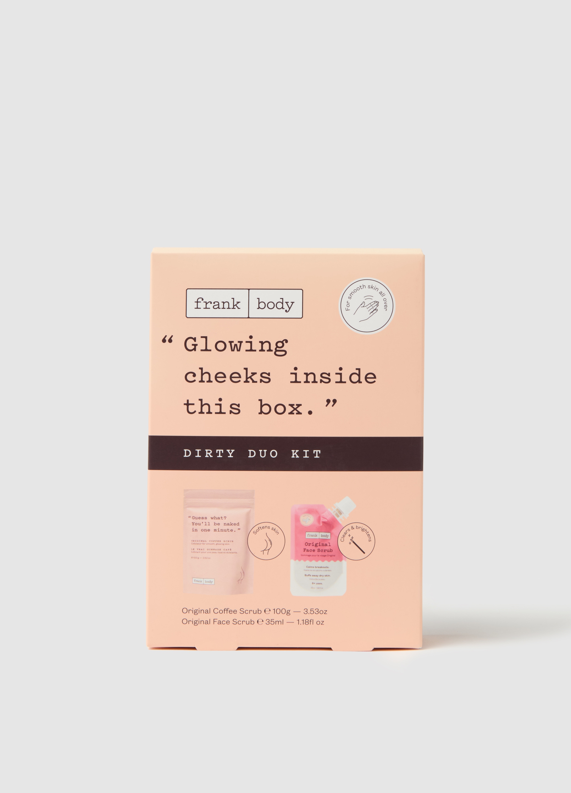 FRANK BODY, Dirty Duo Kit: Original Face Scrub E Original Coffee Body Scrub, Donna, Bianco, Taglia: FASUL