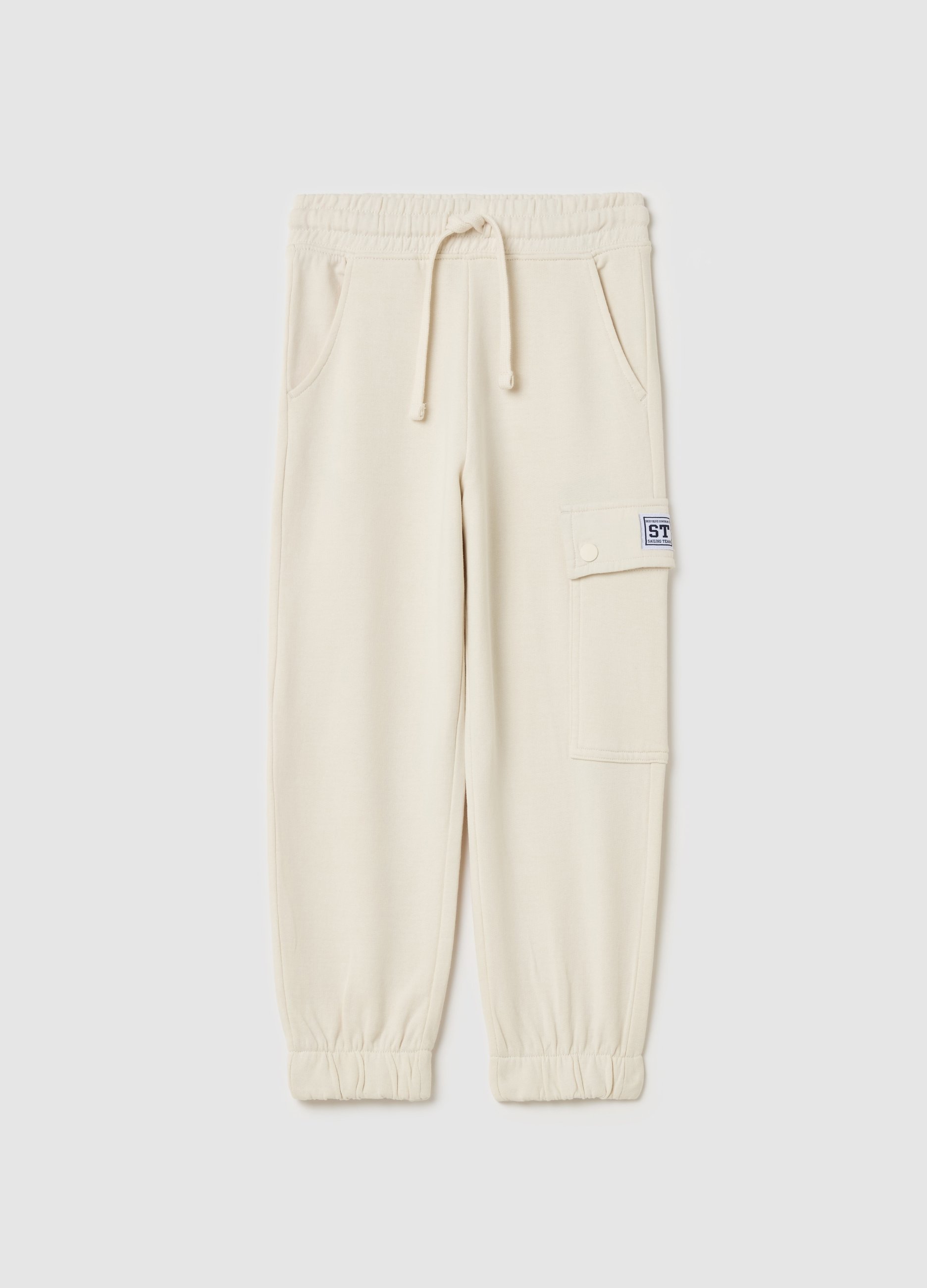 OVS, Joggers Con Coulisse E Tasche, Bambino, Bianco, Taglia: 4-5