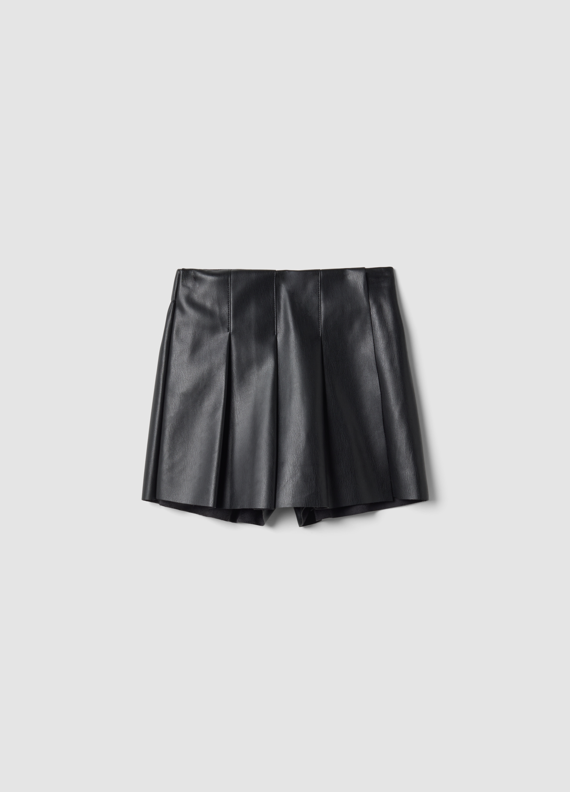 OVS KIDS, Shorts Neri Con Pieghe, Bambina, Nero, Taglia: 5-6