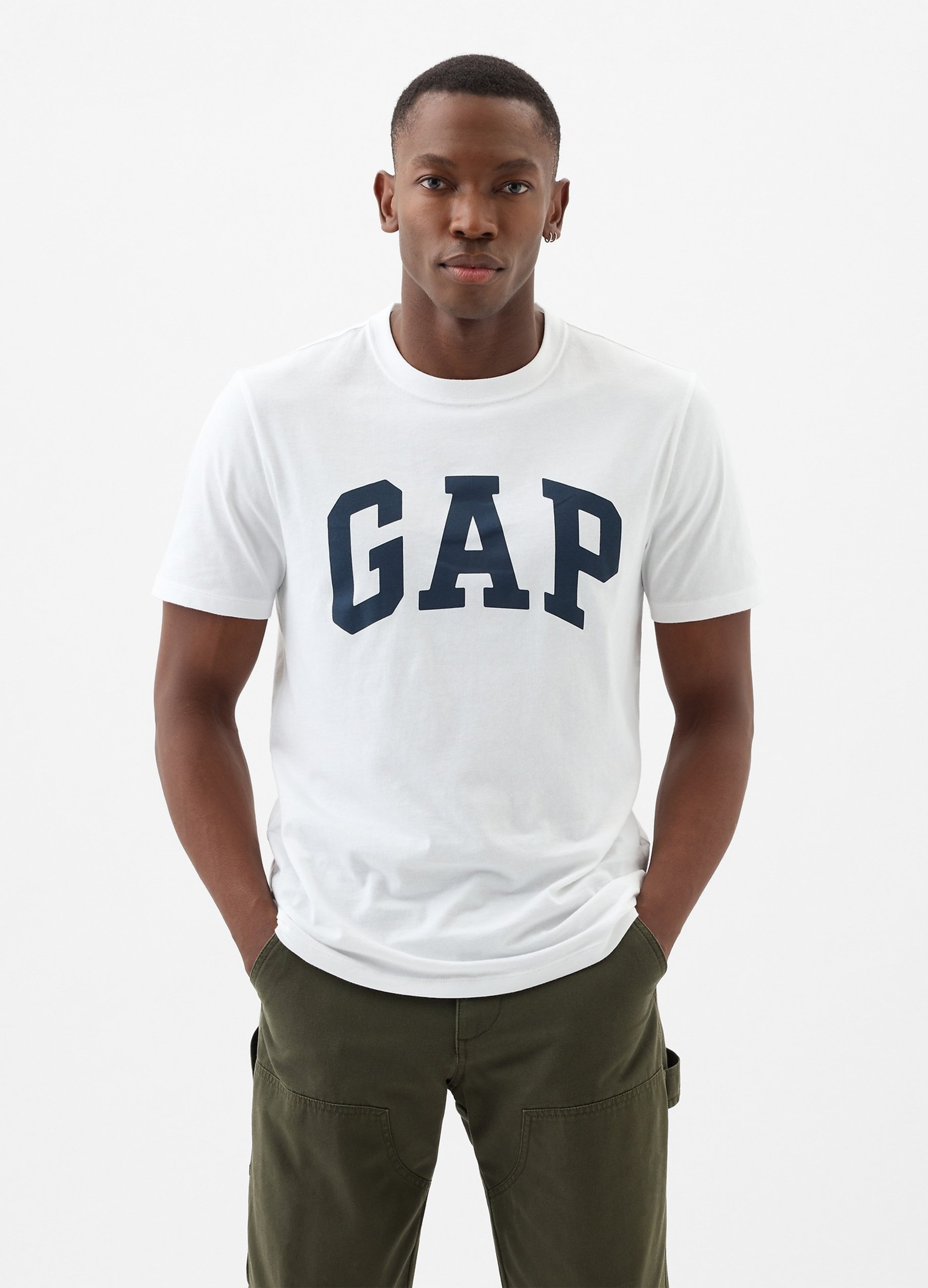 GAP, T-shirt In Cotone Con Stampa Logo, Uomo, Blu, Taglia: S