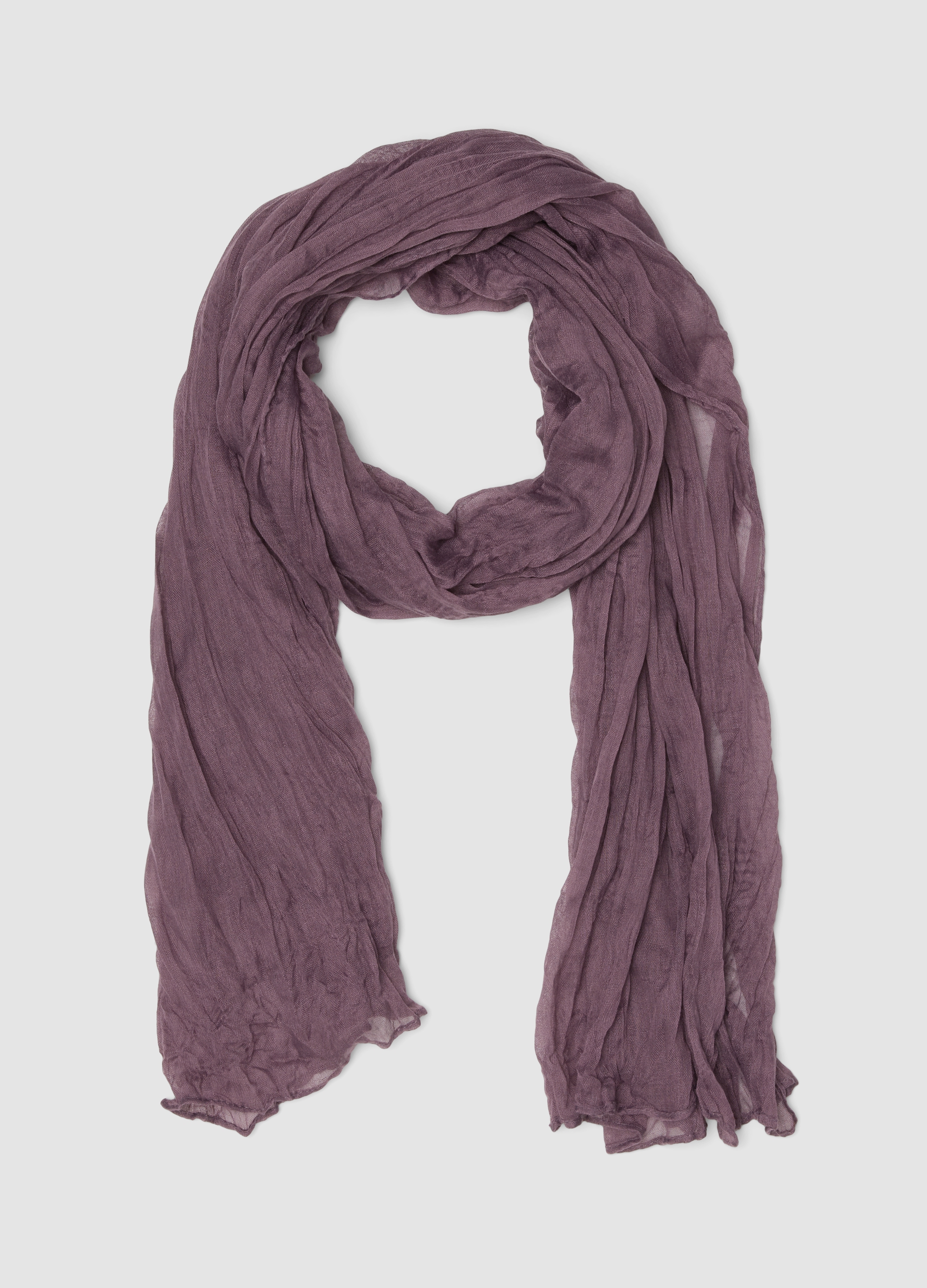 OVS, Sciarpa Viola Effetto Stropicciato Semitrasparente, Donna, Viola, Taglia: ONE SIZE