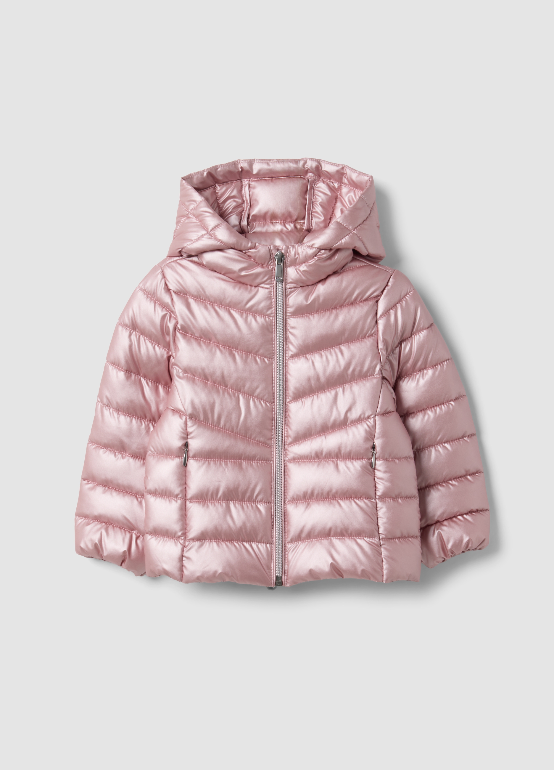 FAGOTTINO, Piumino Ultralight Rosa Con Cappuccio E Zip Per Bimba, Bambina, Rosa, Taglia: 24-30