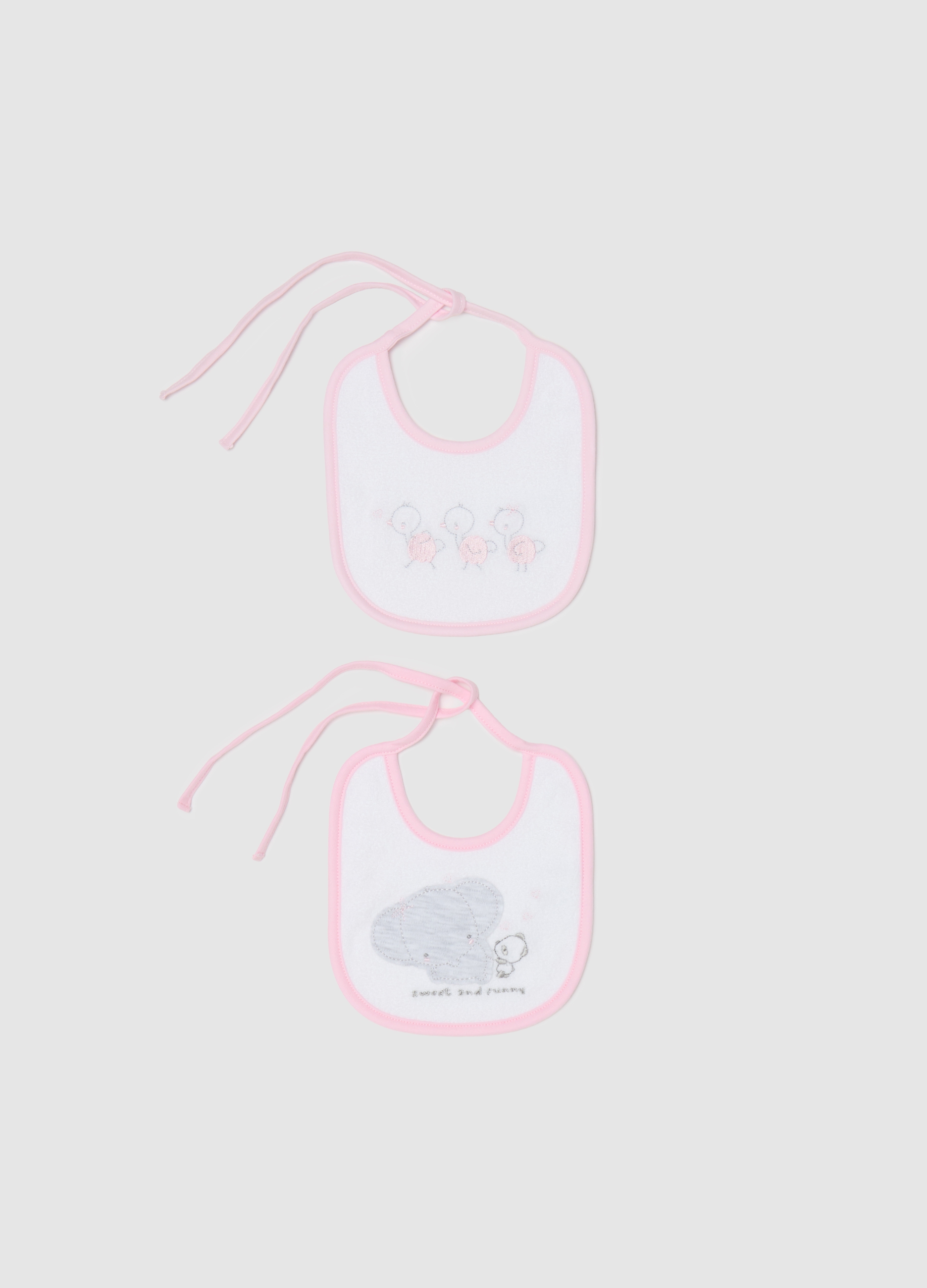 FAGOTTINO, Bipack Bavaglini Con Patch Animaletti, Neonato, Bianco, Taglia: T.U.