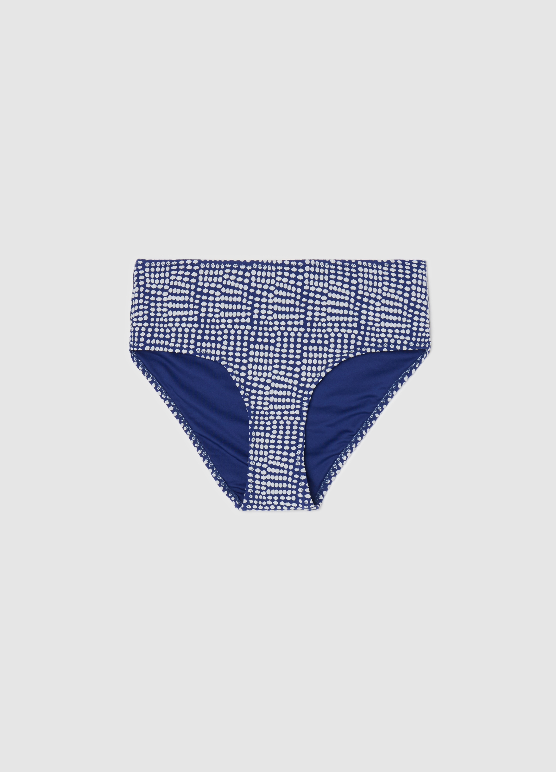 OVS , Slip Bikini Da Donna A Vita Alta Effetto Pois, Multicolor, Taglia: 2