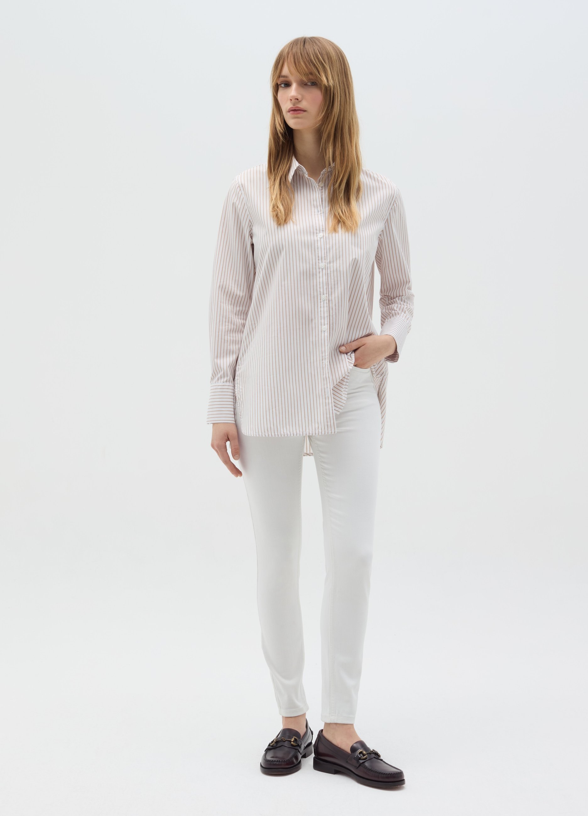 OVS, Jeans Skinny Fit Cinque Tasche, Donna, Bianco, Taglia: 44