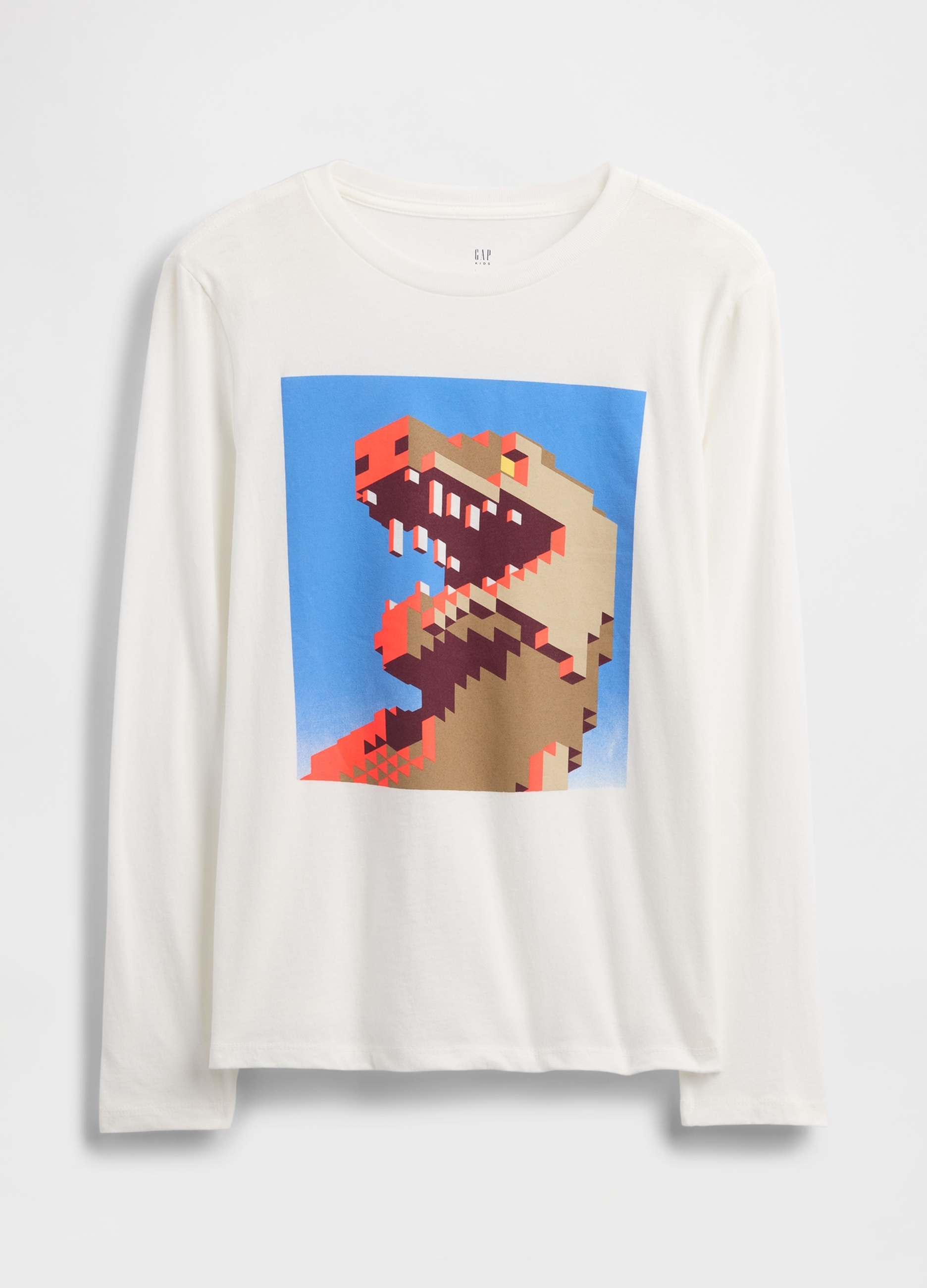 GAP KIDS, Maglia A Maniche Lunghe In Cotone, Bambino, Bianco, Taglia: M/130-137