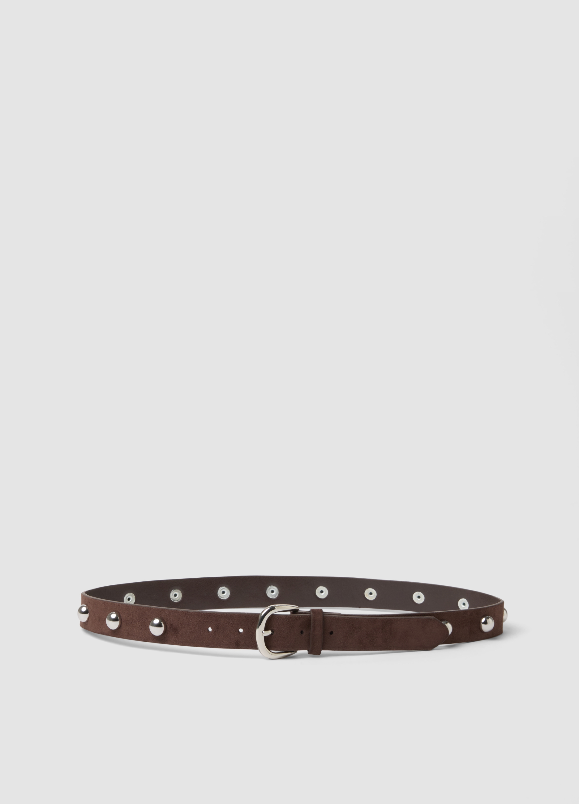OVS, Cintura Marrone Con Borchie Metalliche, Donna, Marrone, Taglia: L