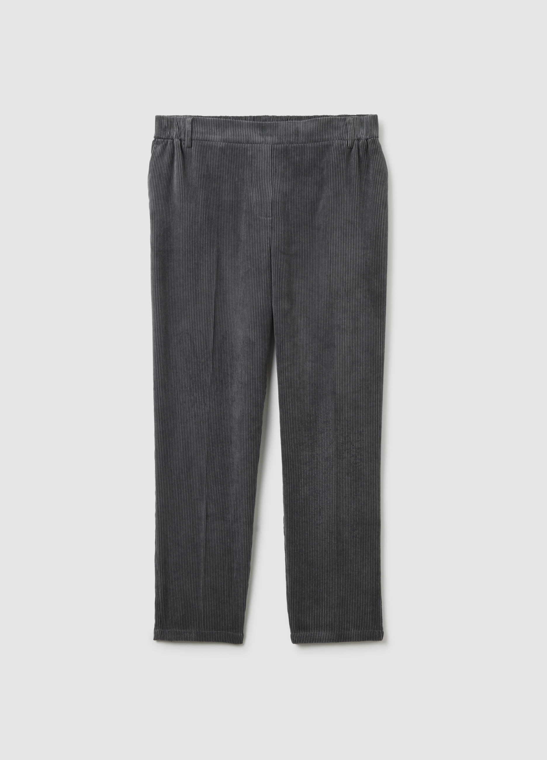 Pantalones Grises De Pierna Ancha, Mujer, Gris claro, Talla: M