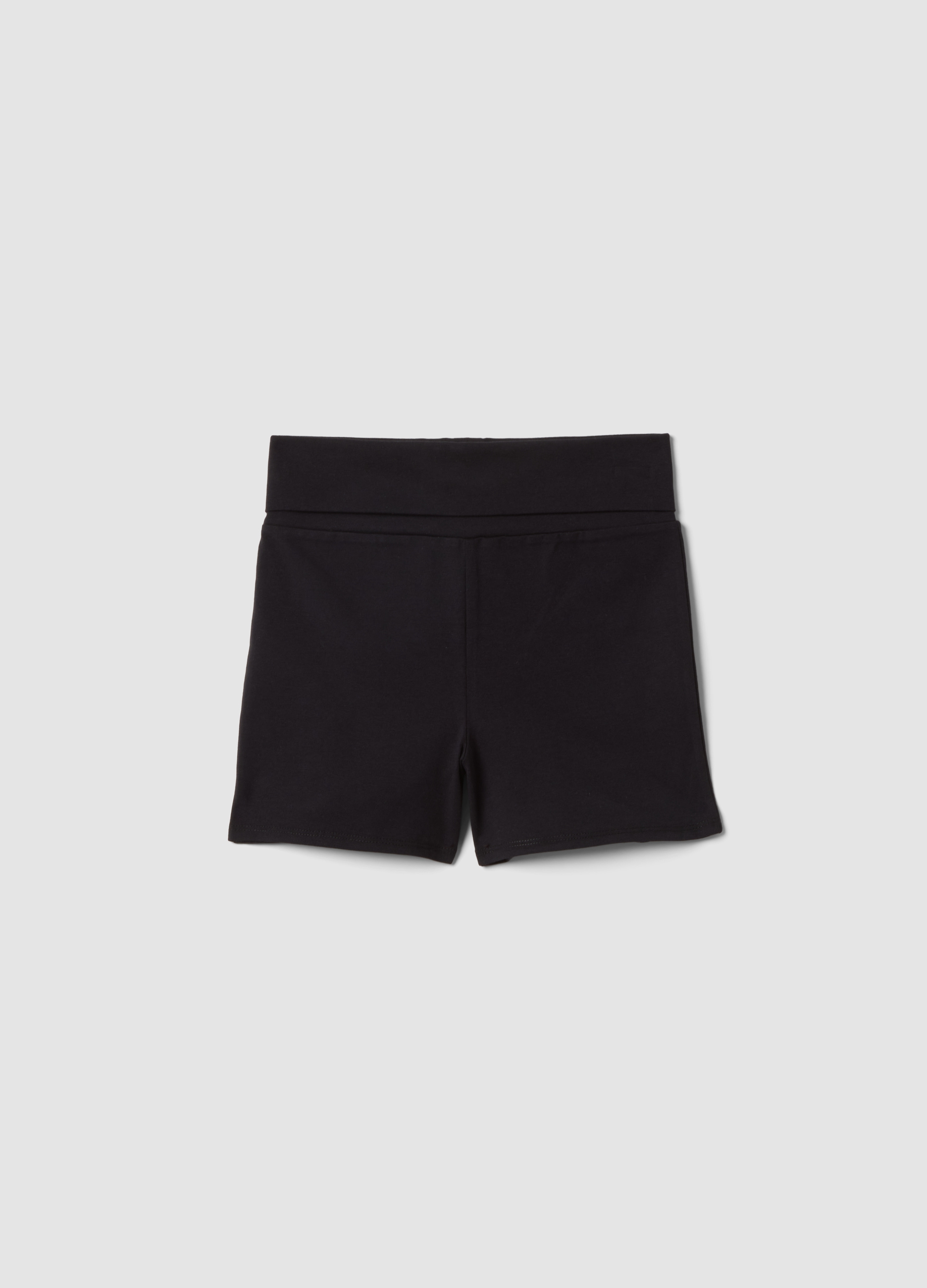 OVS KIDS, Short Negro De Algodón Orgánico Elástico Para Niña, Corte Slim, Niña, Negro, Talla: 13-14