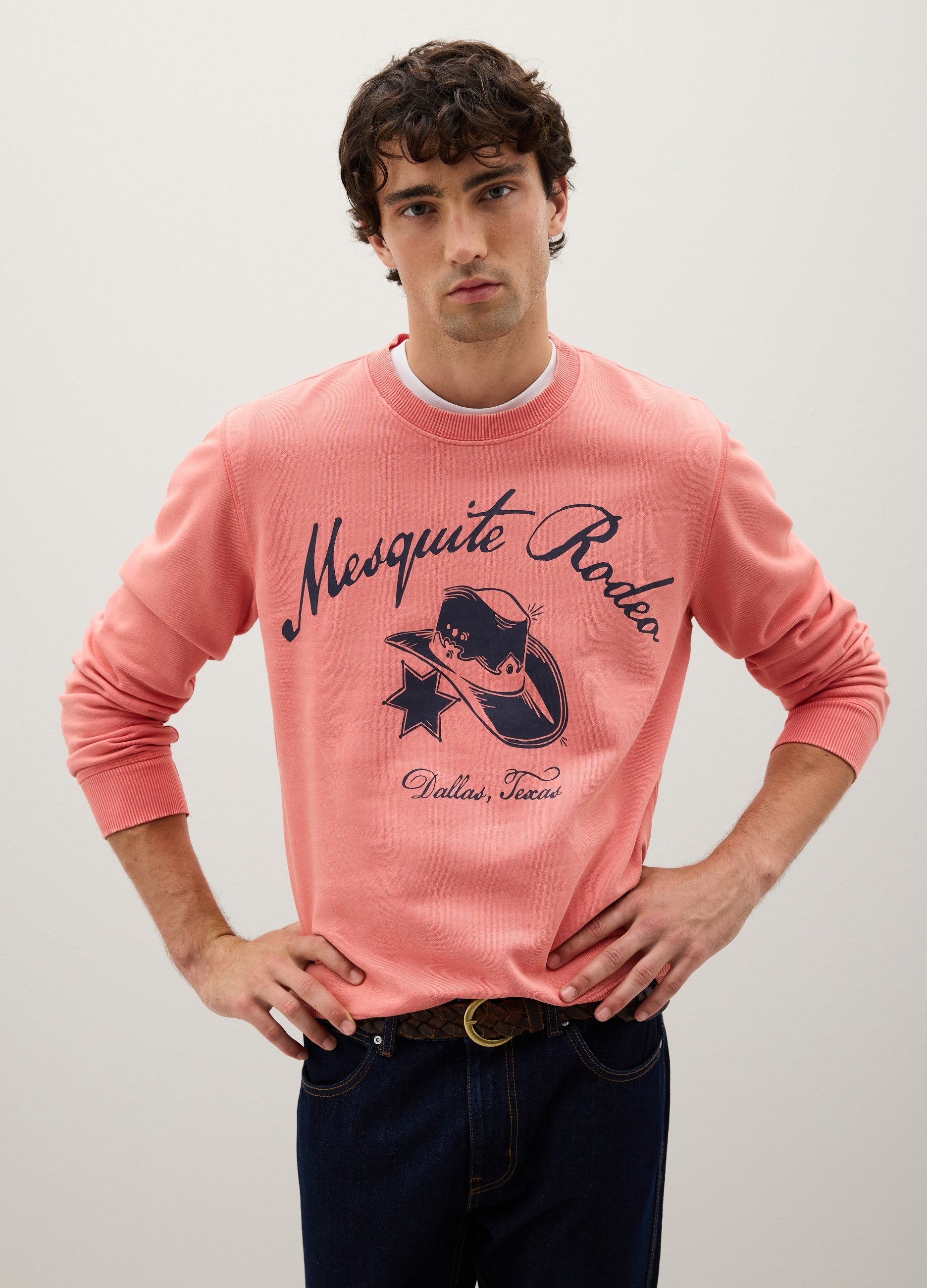 PIOMBO, Felpa In Puro Cotone Rosa Regular Fit, Uomo, Rosa, Taglia: S