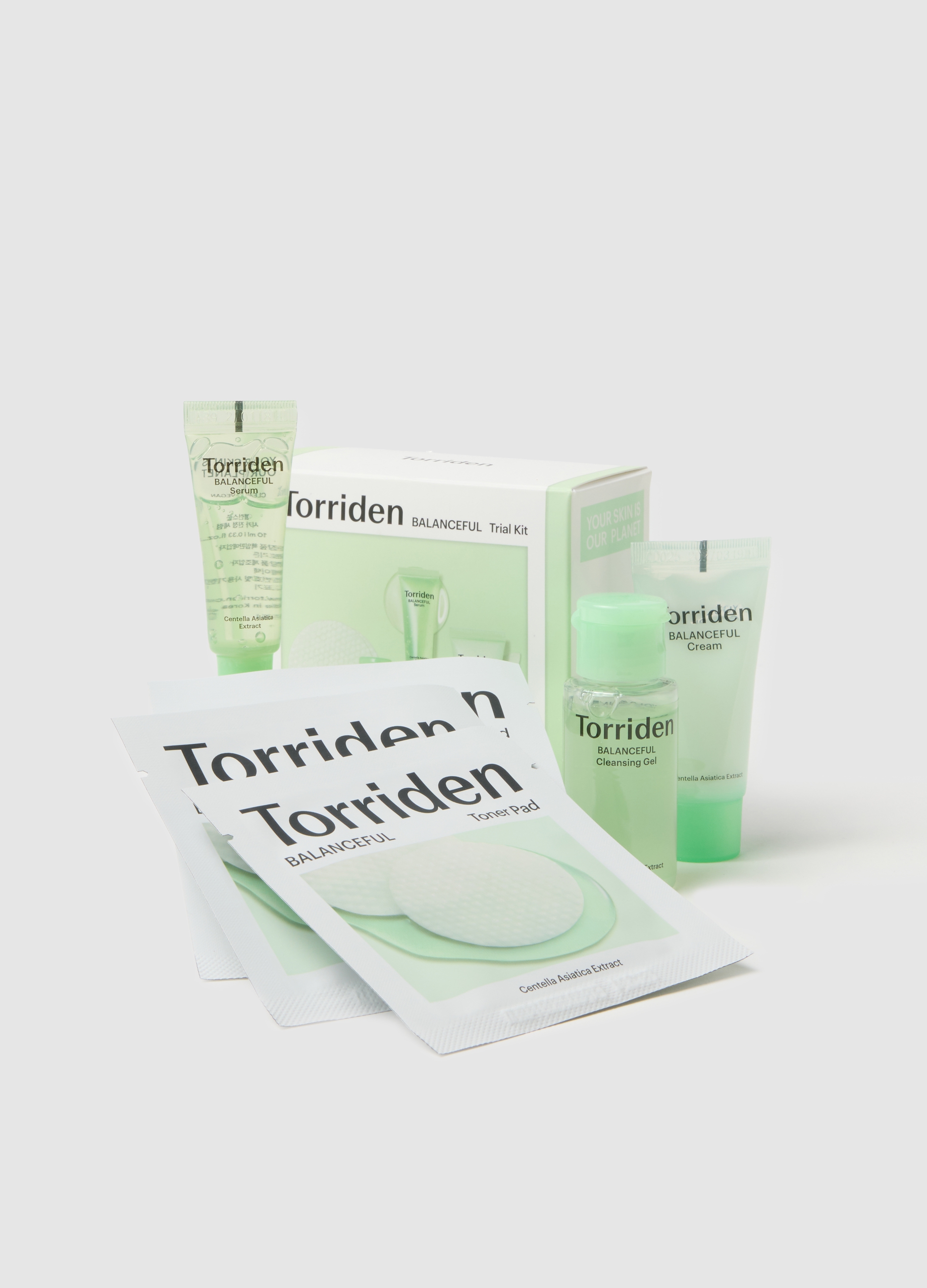 TORRIDEN, Torriden Set Regalo Balanceful Skincare Trial Kit - Skincare Coreana, Donna, Verde, Taglia: FASUL