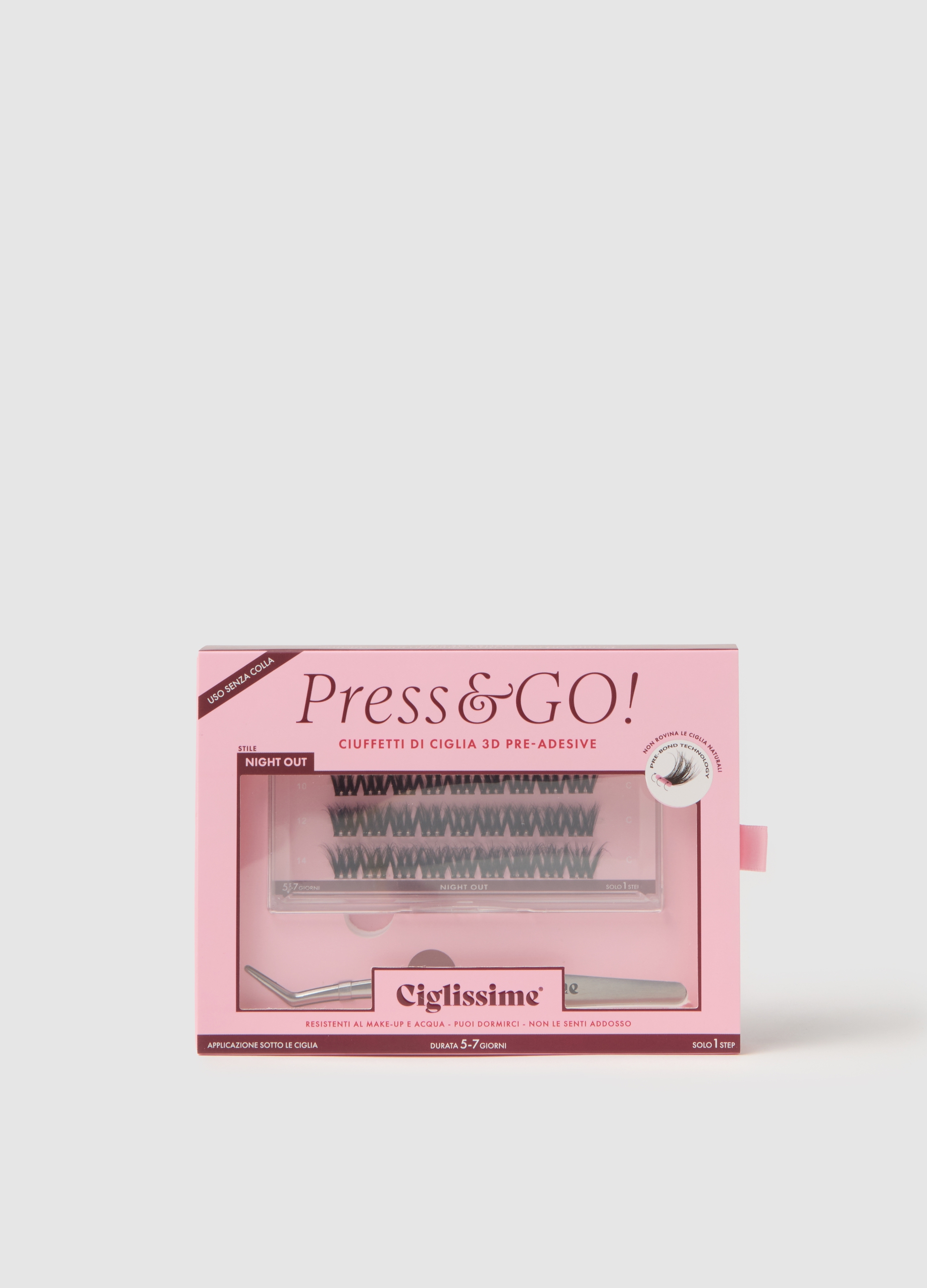 CIGLISSIME, Kit Completo Press&go Stile Night Out, Donna, Nero, Taglia: FASUL