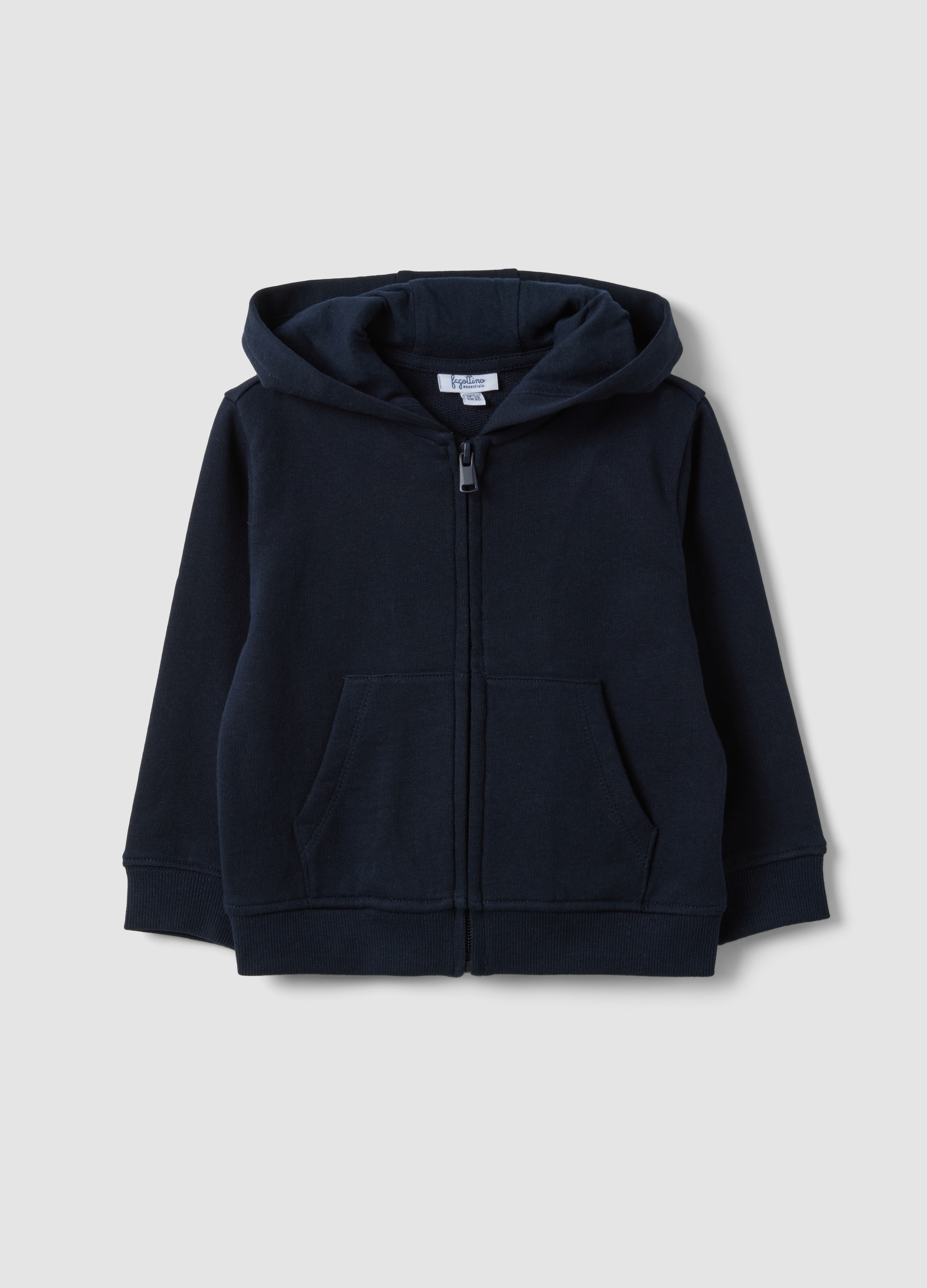 FAGOTTINO, Felpa Blu Con Cappuccio In Puro Cotone Organico Regular Fit Per Bimbo, Bambino, Blu, Taglia: 12-18
