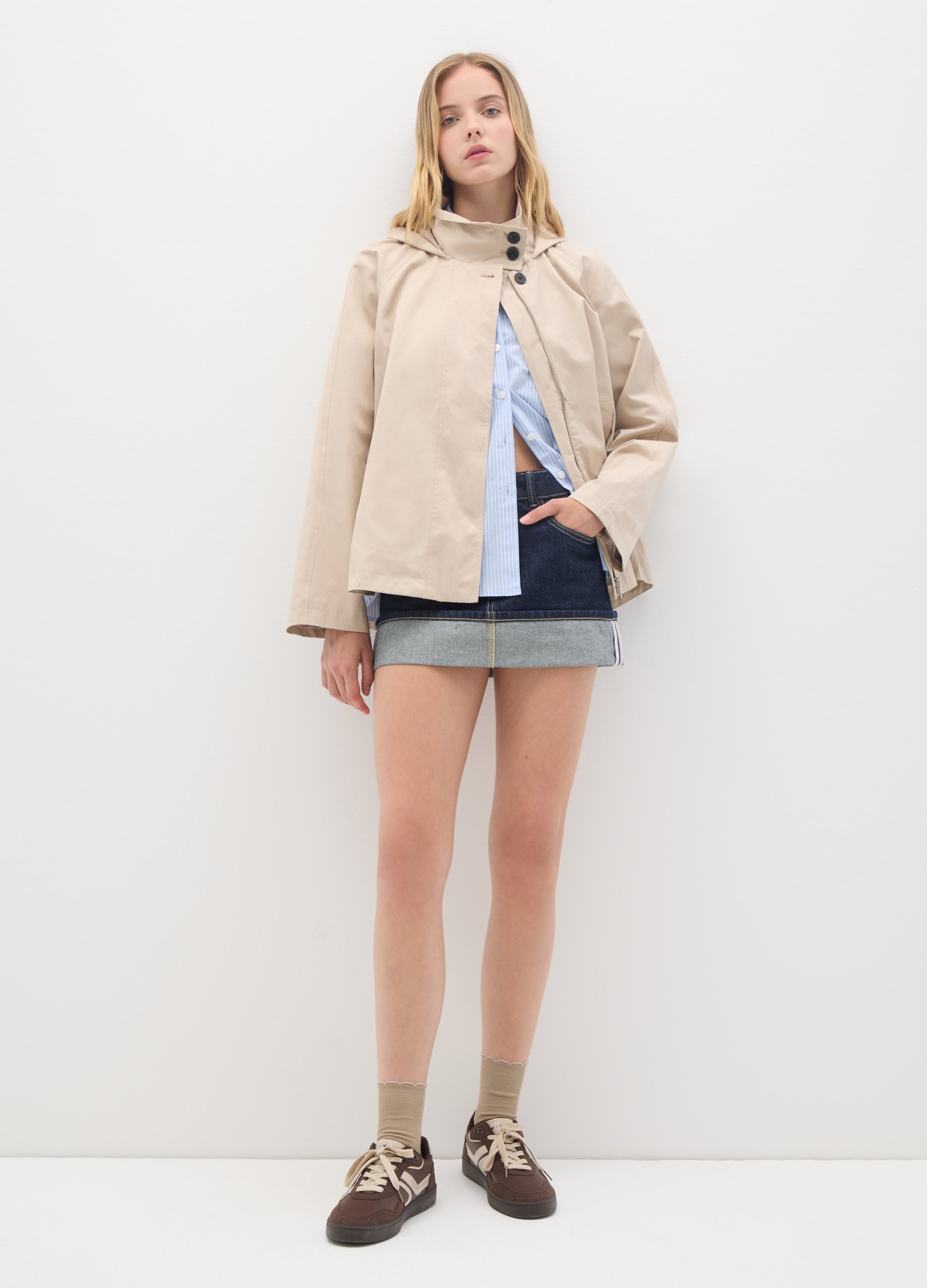 OVS, Chaqueta Beige De Mezcla De Algodón Ajuste Regular, Mujer, Beige Claro, Talla: M