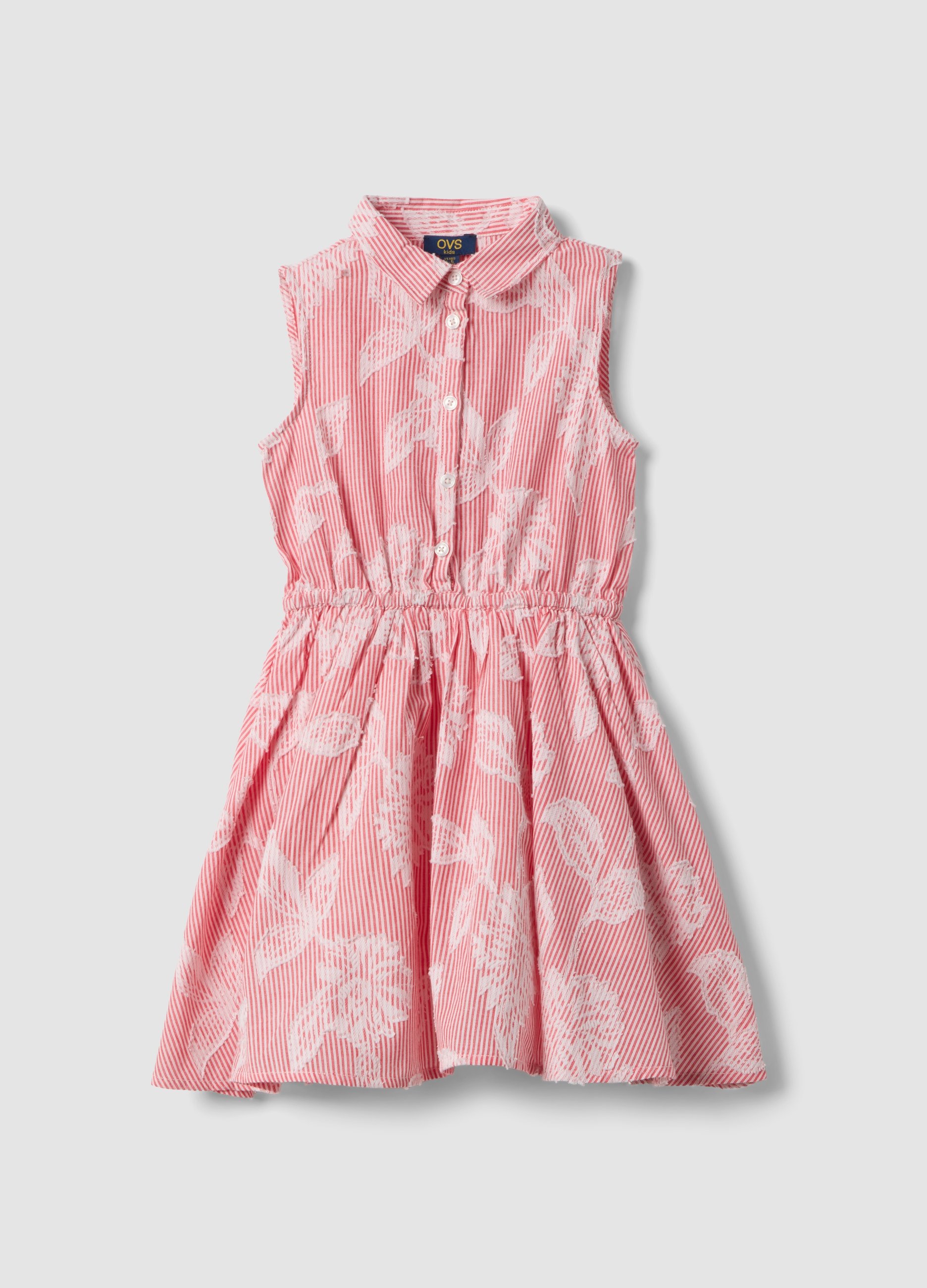 OVS KIDS, Vestido De Niña De Puro Algodón A Rayas Rosas, Niña, Pink/White, Talla: 8-9