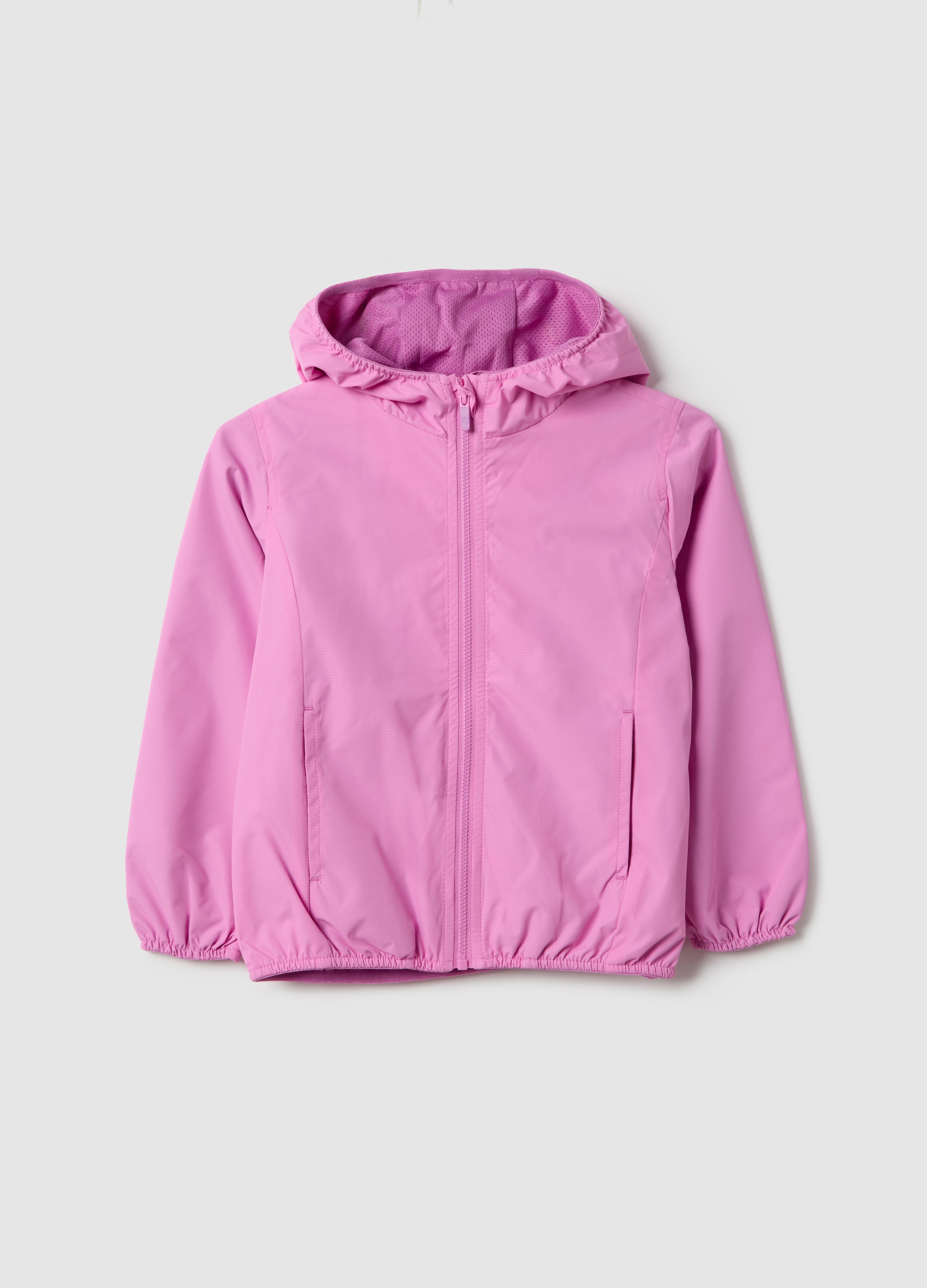 OVS KIDS, Chaqueta Rosa De Niña Ajuste Regular Con Cremallera Completa Y Capucha, Niña, Ciclamen Rosa, Talla: 5-6