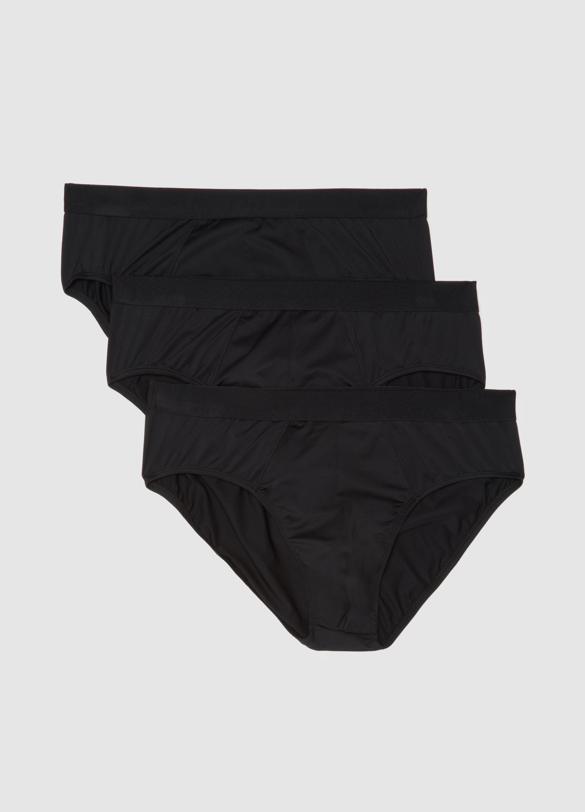 Tripack Calzoncillos De Tela Elástica Negra, Hombre, Gunmetal, Talla: L