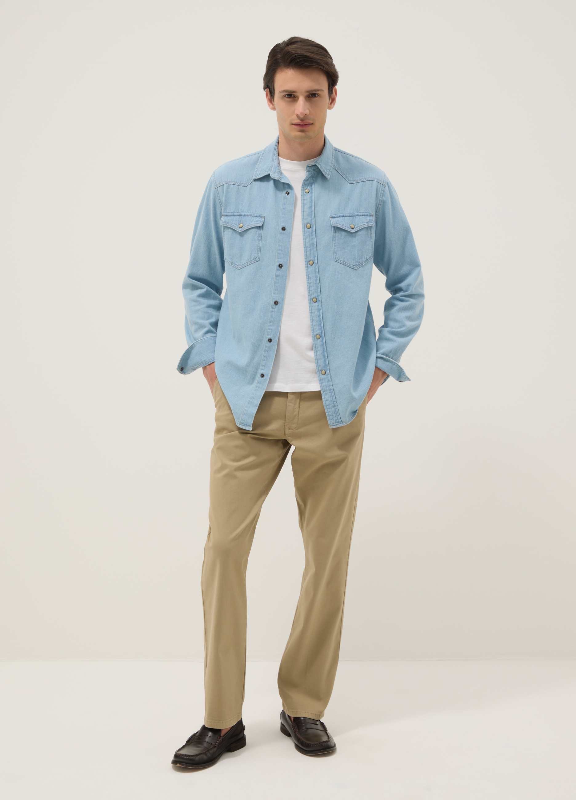 OVS, Pantaloni Chino Beige In Cotone Elasticizzato Regular Fit, Uomo, Beige, Taglia: 56