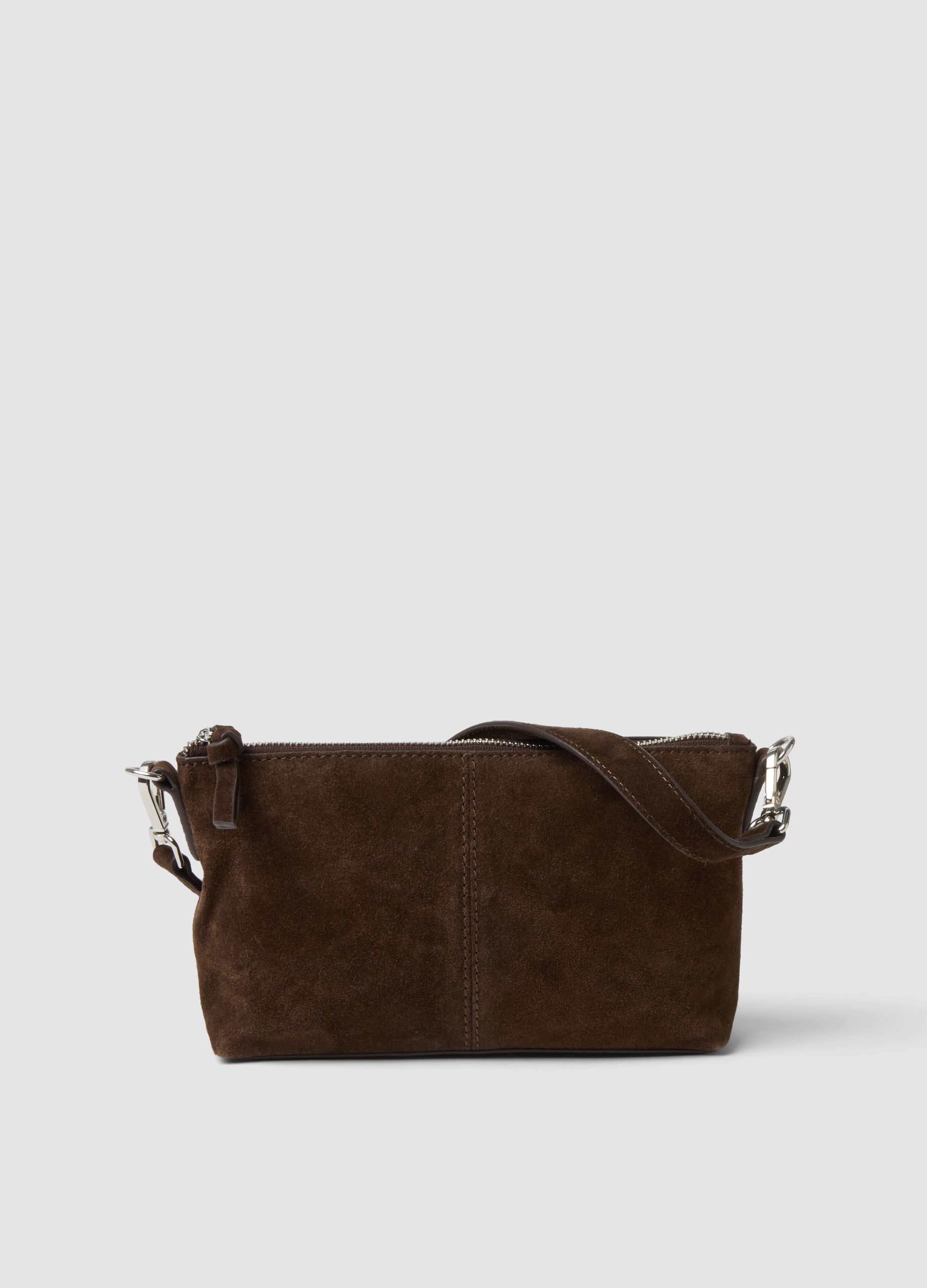 LES COPAINS, Borsa Marrone In Vera Pelle Con Tracolla, Donna, Marrone, Taglia: ONE SIZE