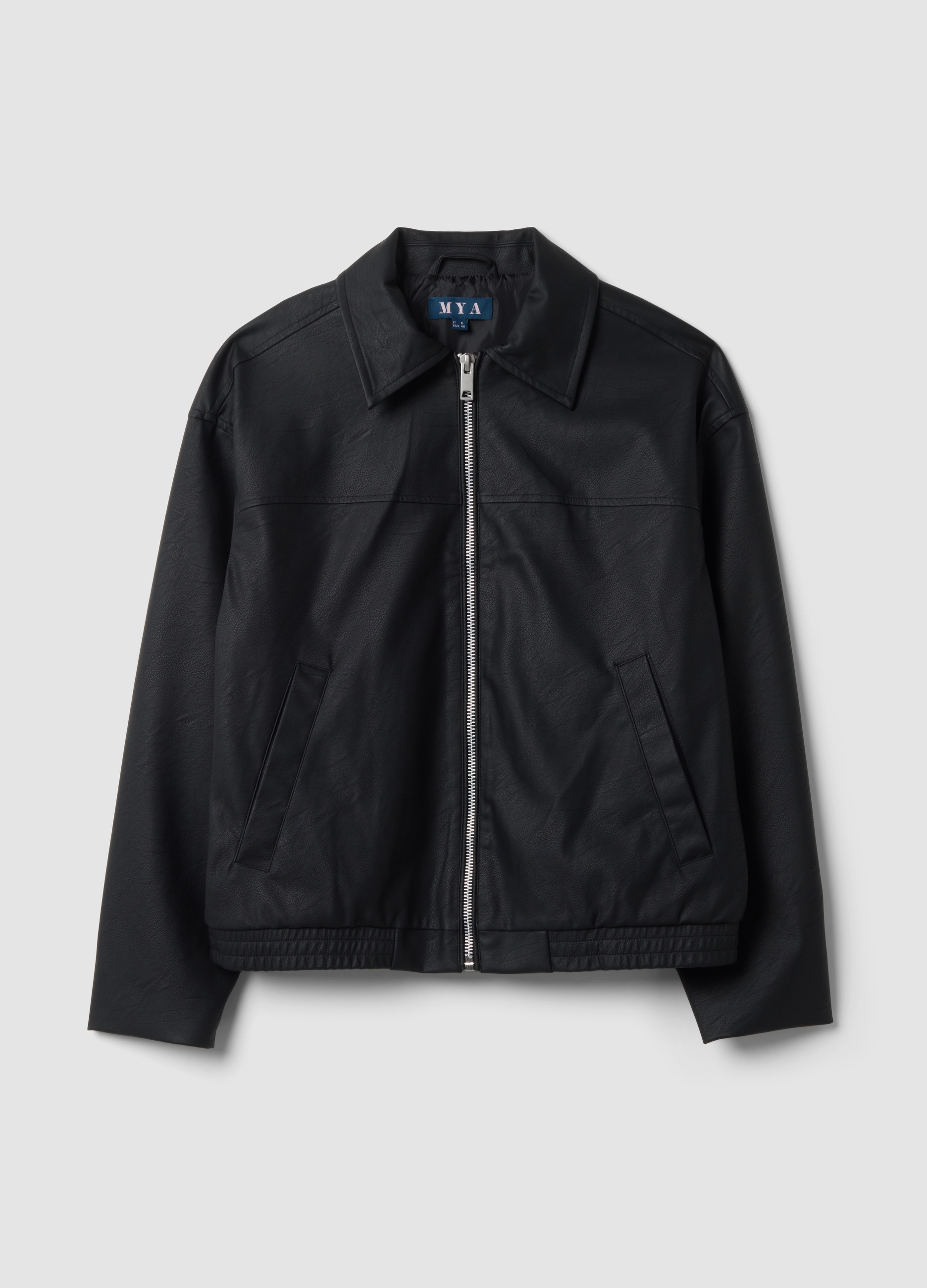 MYA , Giacca Nera Regular Fit Con Zip E Colletto, Donna, Nero, Taglia: XXL