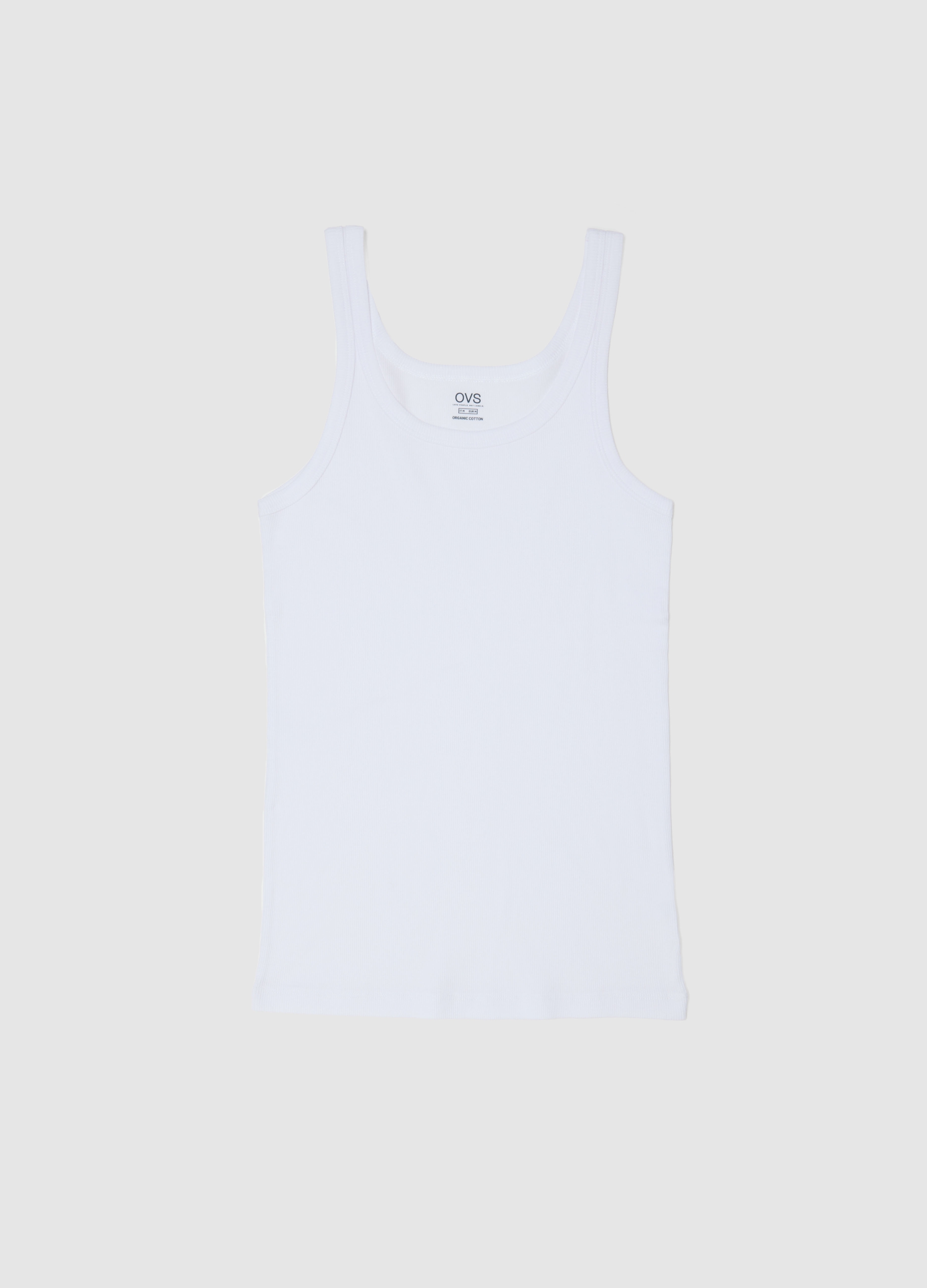 Camiseta Sin Mangas Blanca De Algodón Puro Ajuste Regular, Hombre, Blanco óptico, Talla: M
