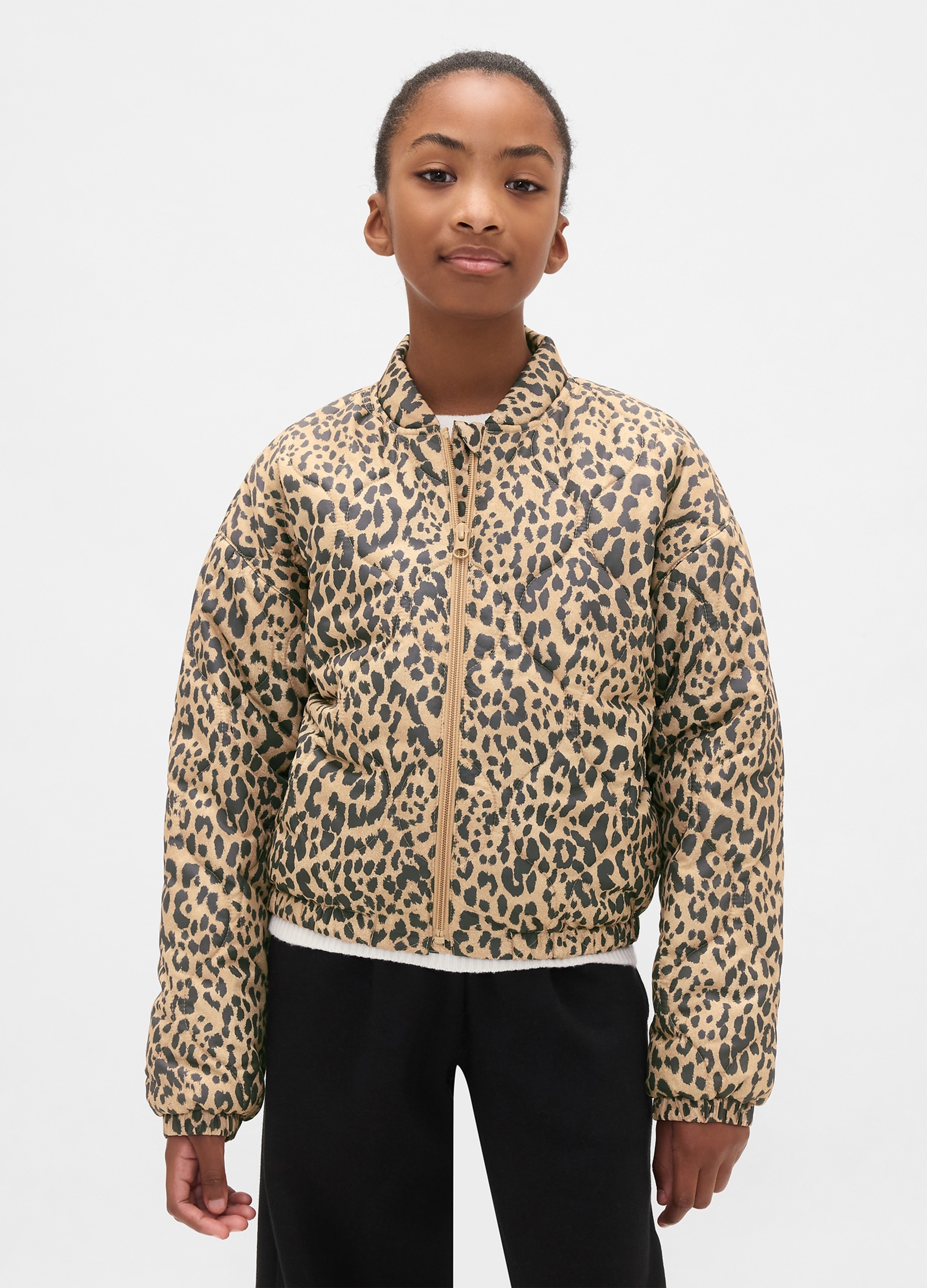GAP KIDS, Giacca Bomber Leopardata, Bambina, Beige, Taglia: L
