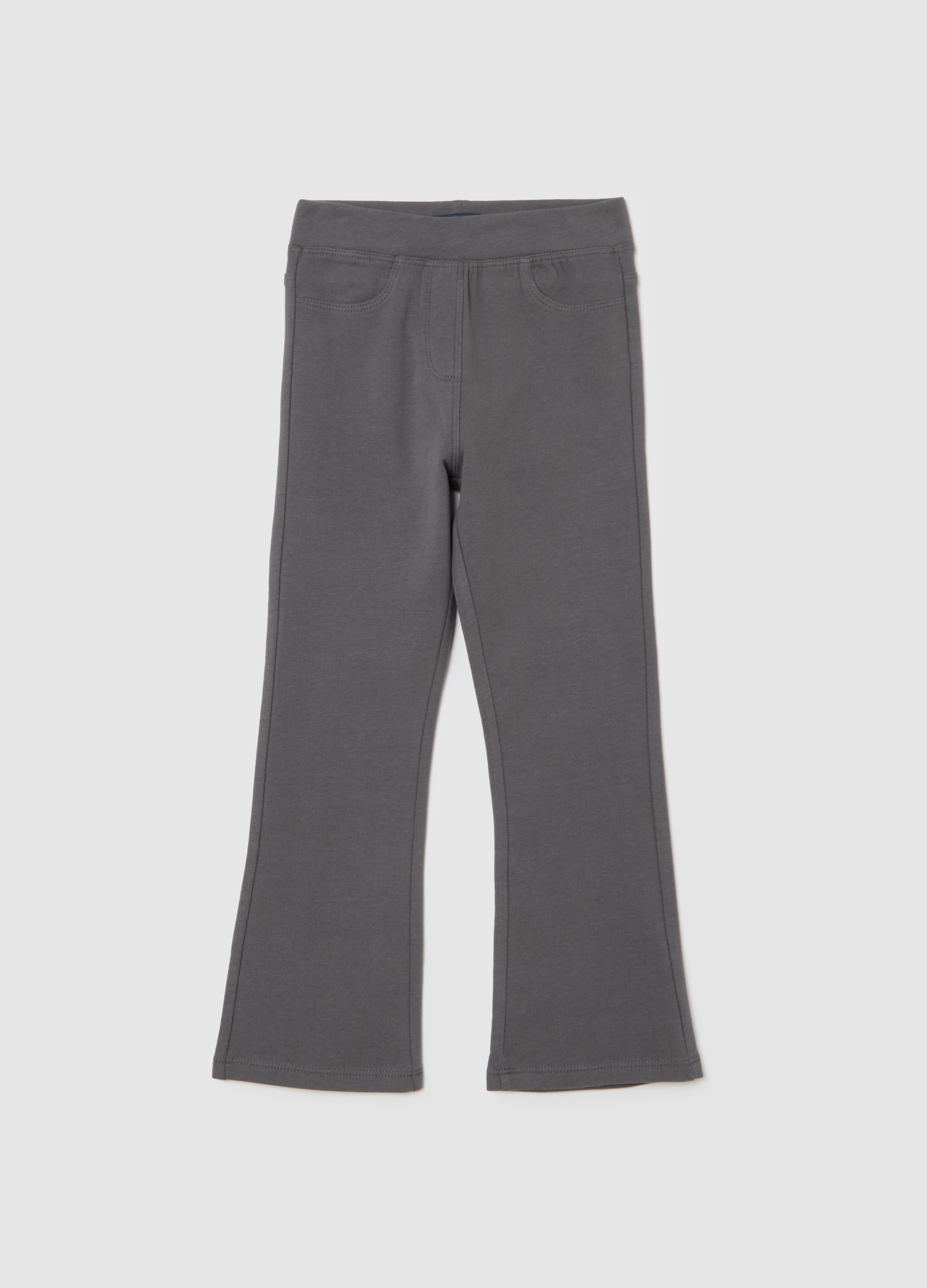 OVS KIDS, Treggings Flare Grises Para Niña En Algodón Elástico, Niña, Gris claro, Talla: 9-10