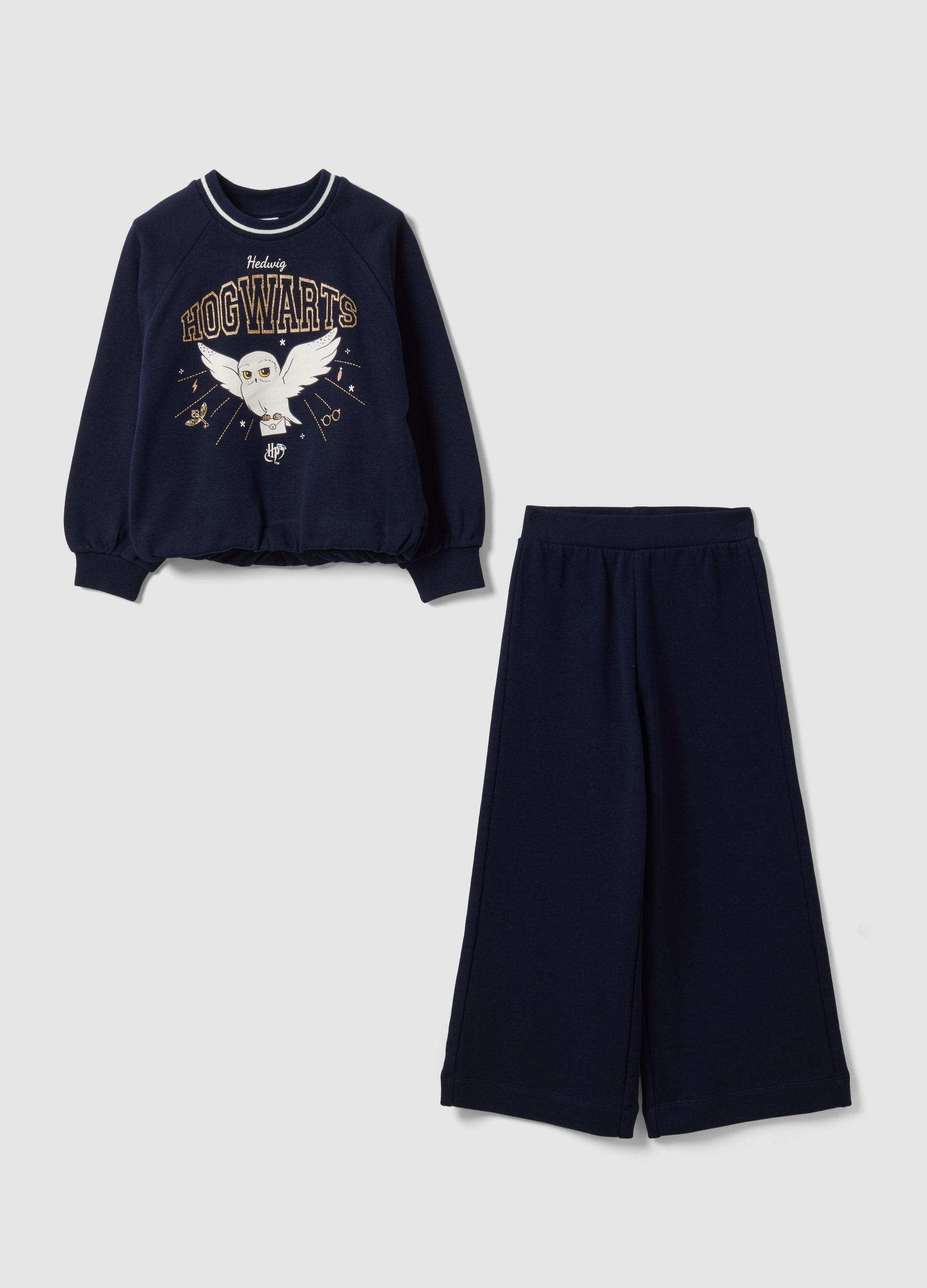 WARNER BROS, Tuta Blu In Puro Cotone Con Stampa Harry Potter Per Bambina, Blu, Taglia: 7-8