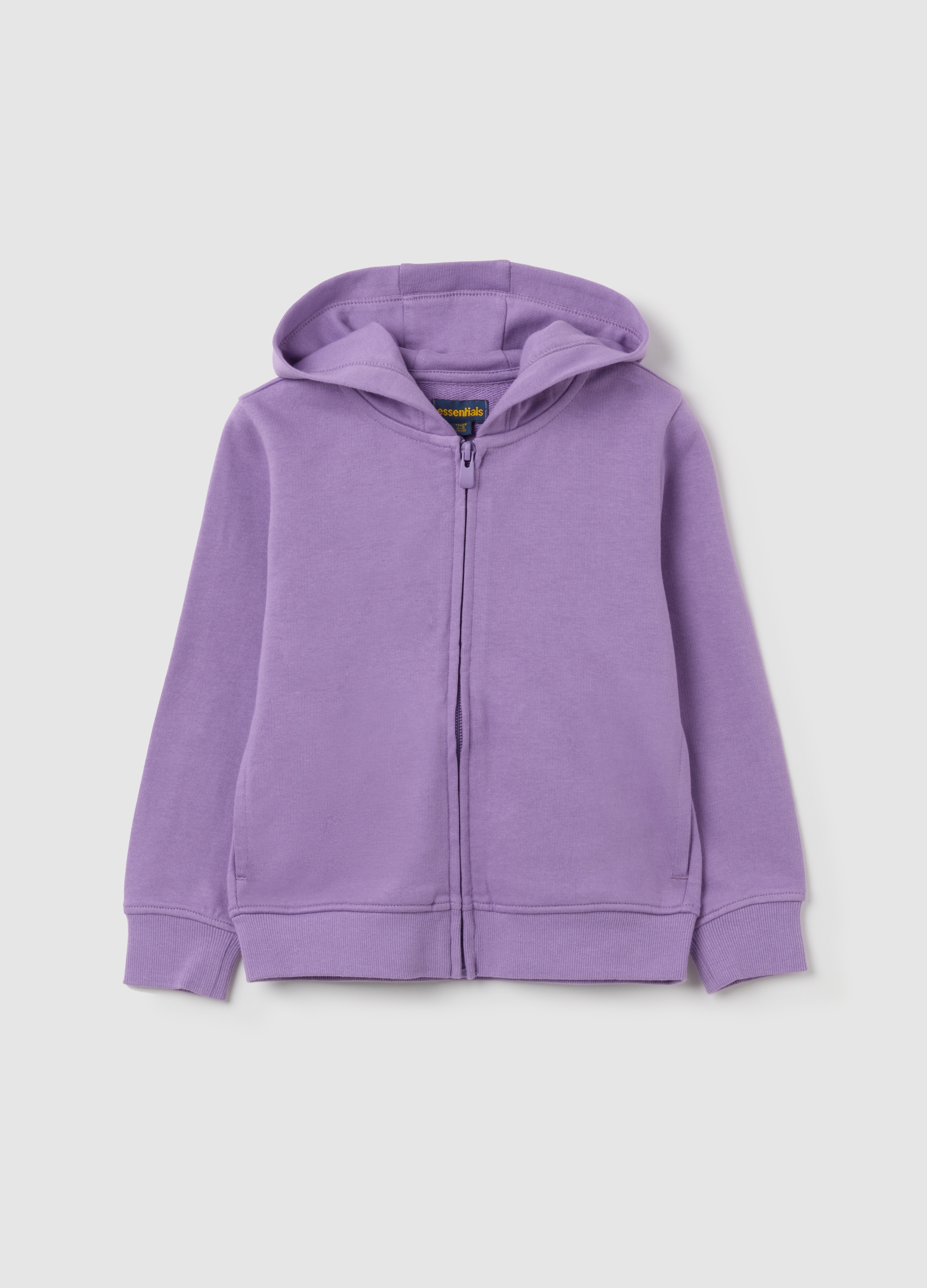 Sudadera Para Niña De Algodón Puro En Color Violeta, Ajuste Regular, Niña, Lila claro, Talla: 4-5