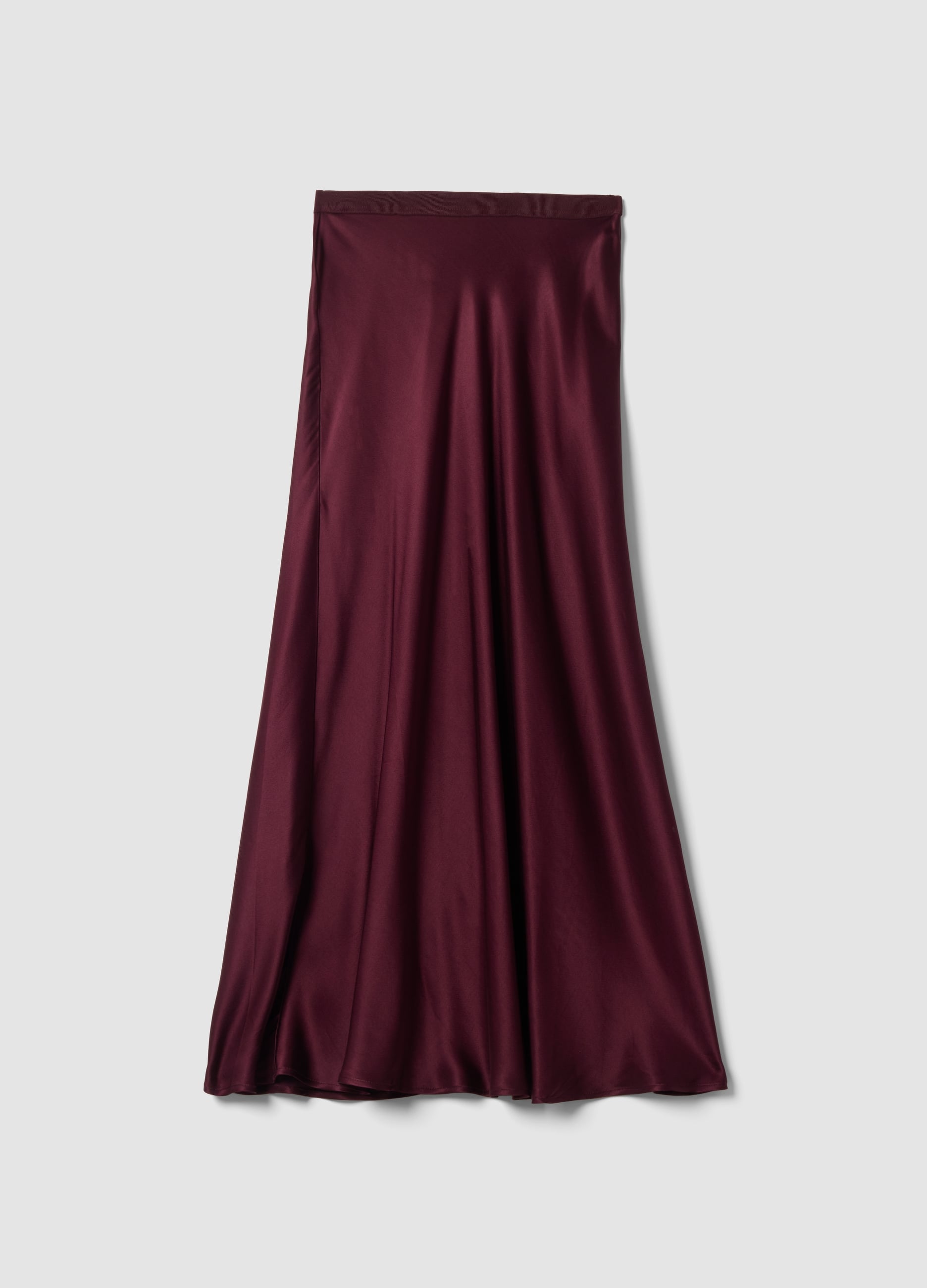 Piombo Contemporary, Gonna Rossa Lunga In Pura Viscosa, Donna, Rosso, Taglia: L