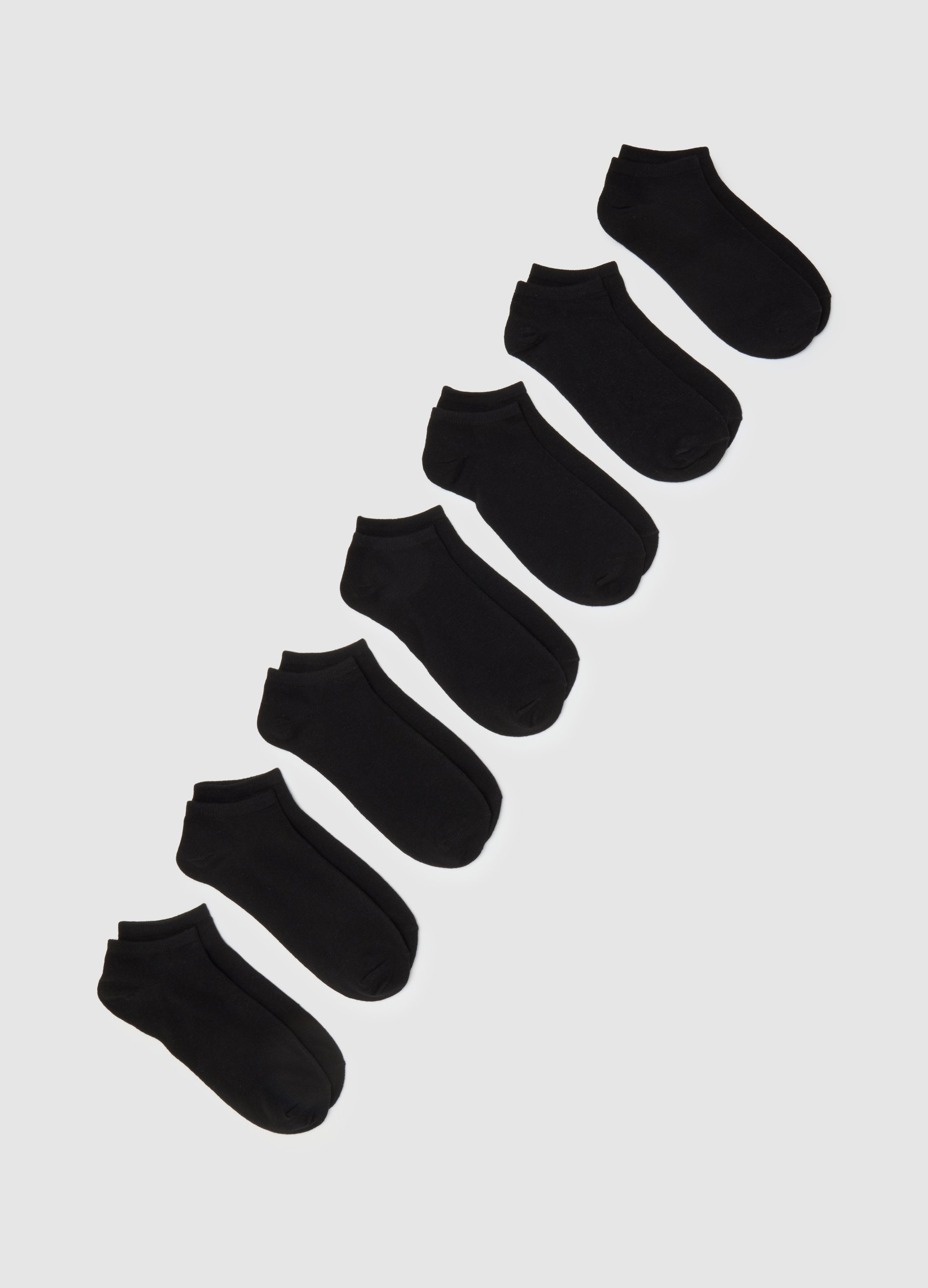 Set De Calcetines De Mujer De Algodón Negro Ajuste Regular, Mujer, Gunmetal, Talla: 39-41