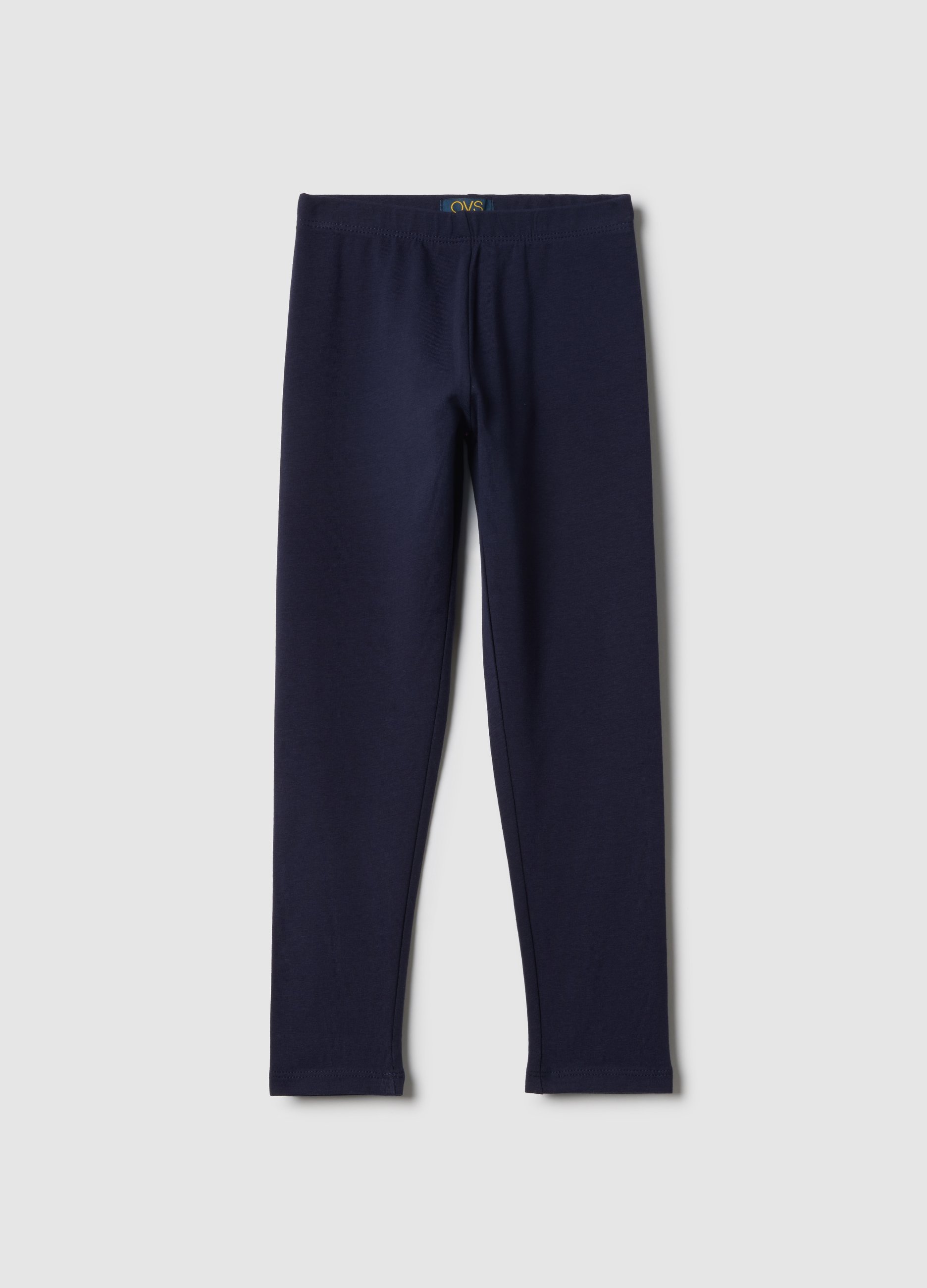 OVS KIDS, Leggings Azul De Algodón Elástico Para Niña Fit Ajustado, Niña, Azul oscuro, Talla: 6-7