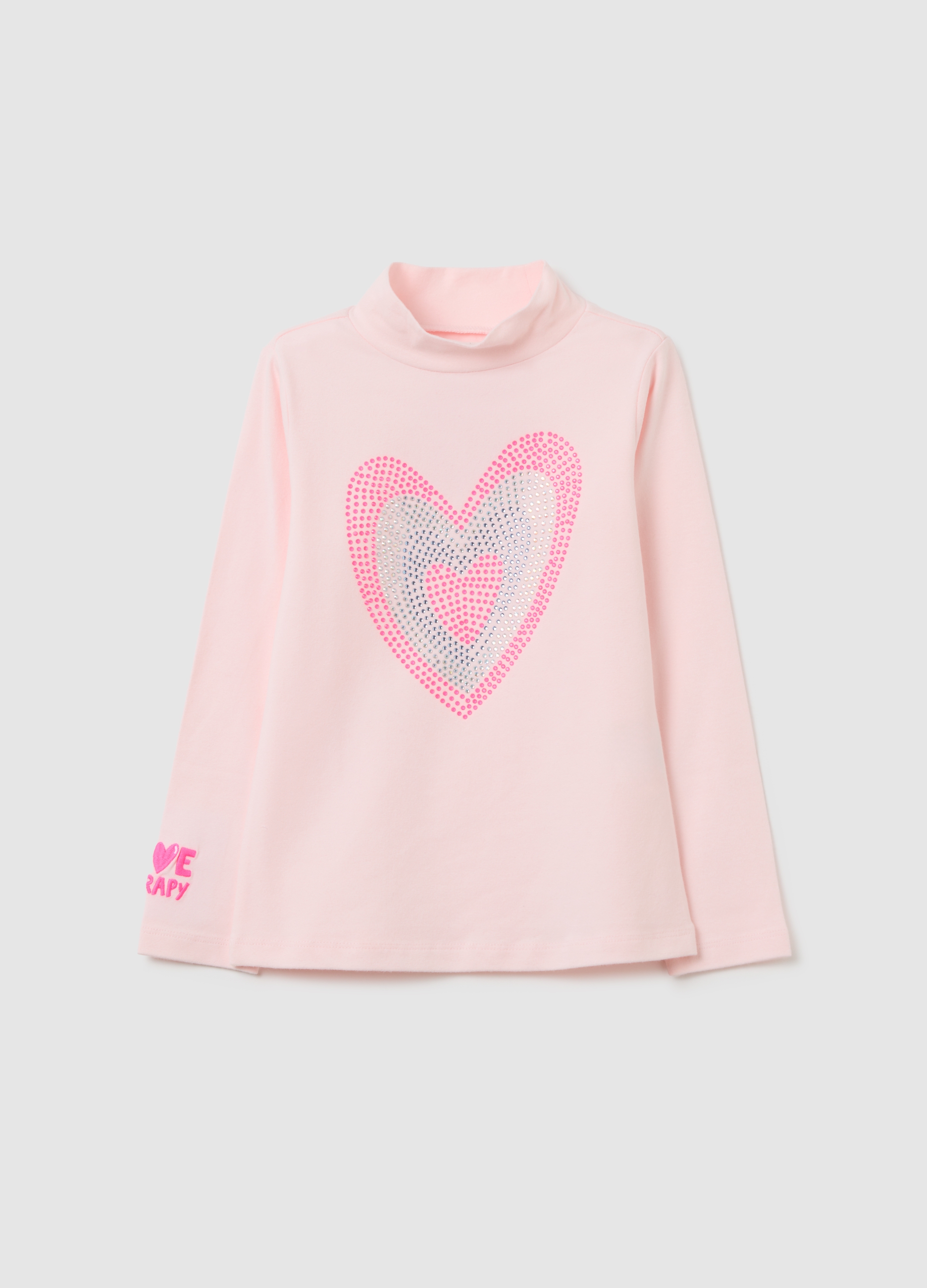 LOVE THERAPY, Maglietta Da Bambina In Cotone Elasticizzato Rosa Regular Fit, Rosa, Taglia: 7-8