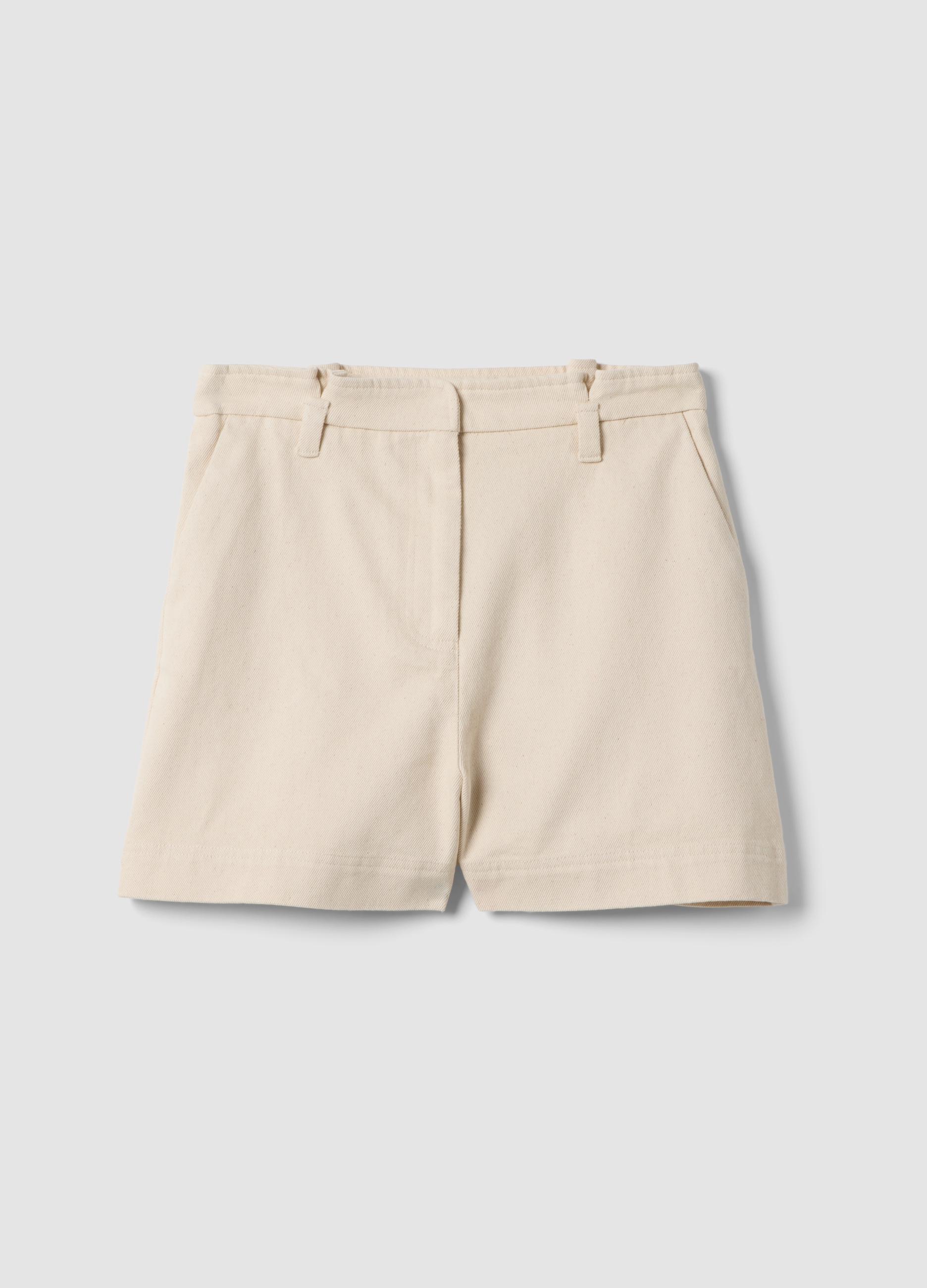 LES COPAINS, Shorts Beige De Algodón Puro, Mujer, Beige, Talla: 36