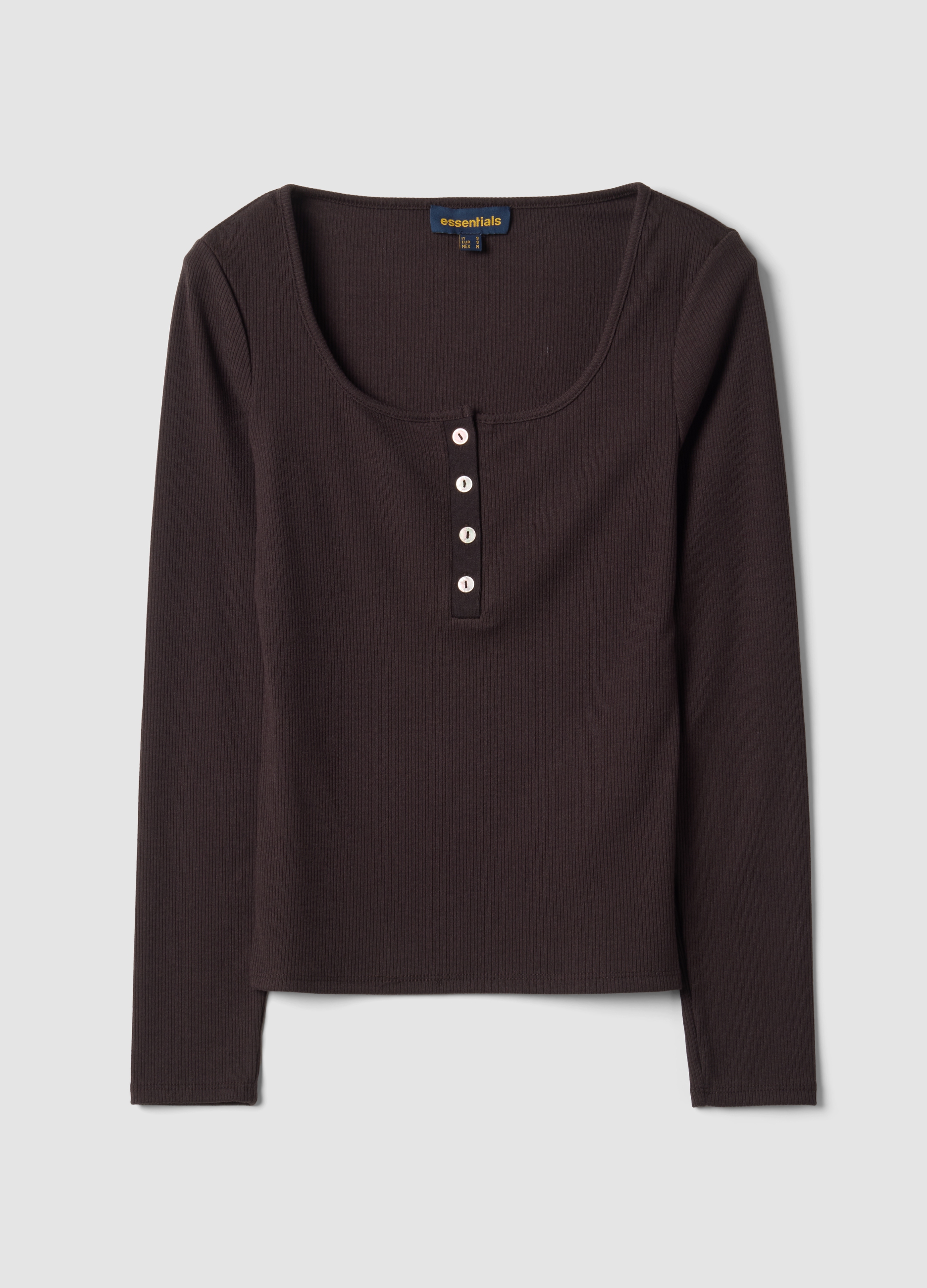OVS, T-shirt Marrone In Viscosa Elasticizzata Con Girocollo, Donna, Marrone, Taglia: L