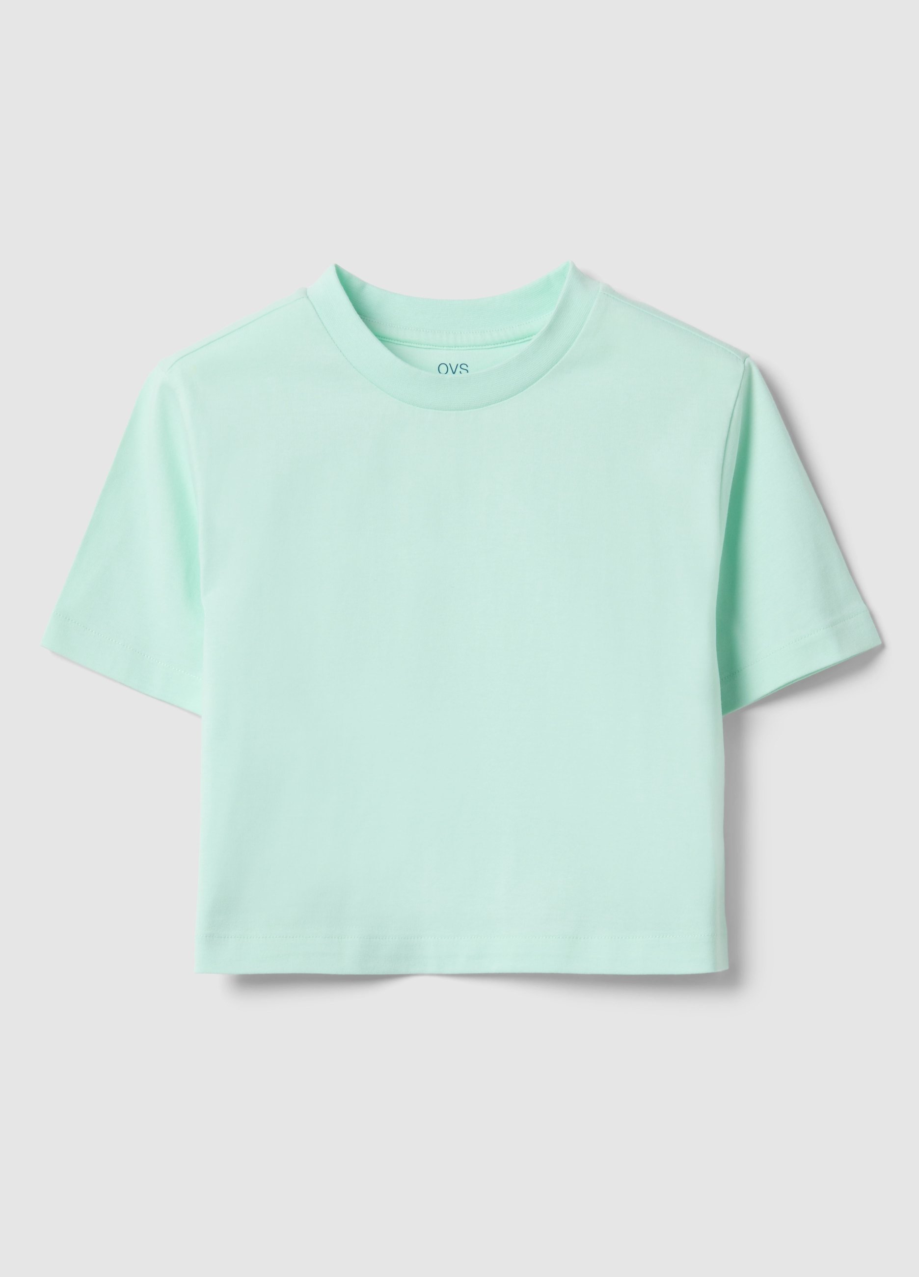 OVS KIDS, Camiseta Boxy Fit De Algodón Puro Verde Para Chica, Niña, Verde agua, Talla: 10-11