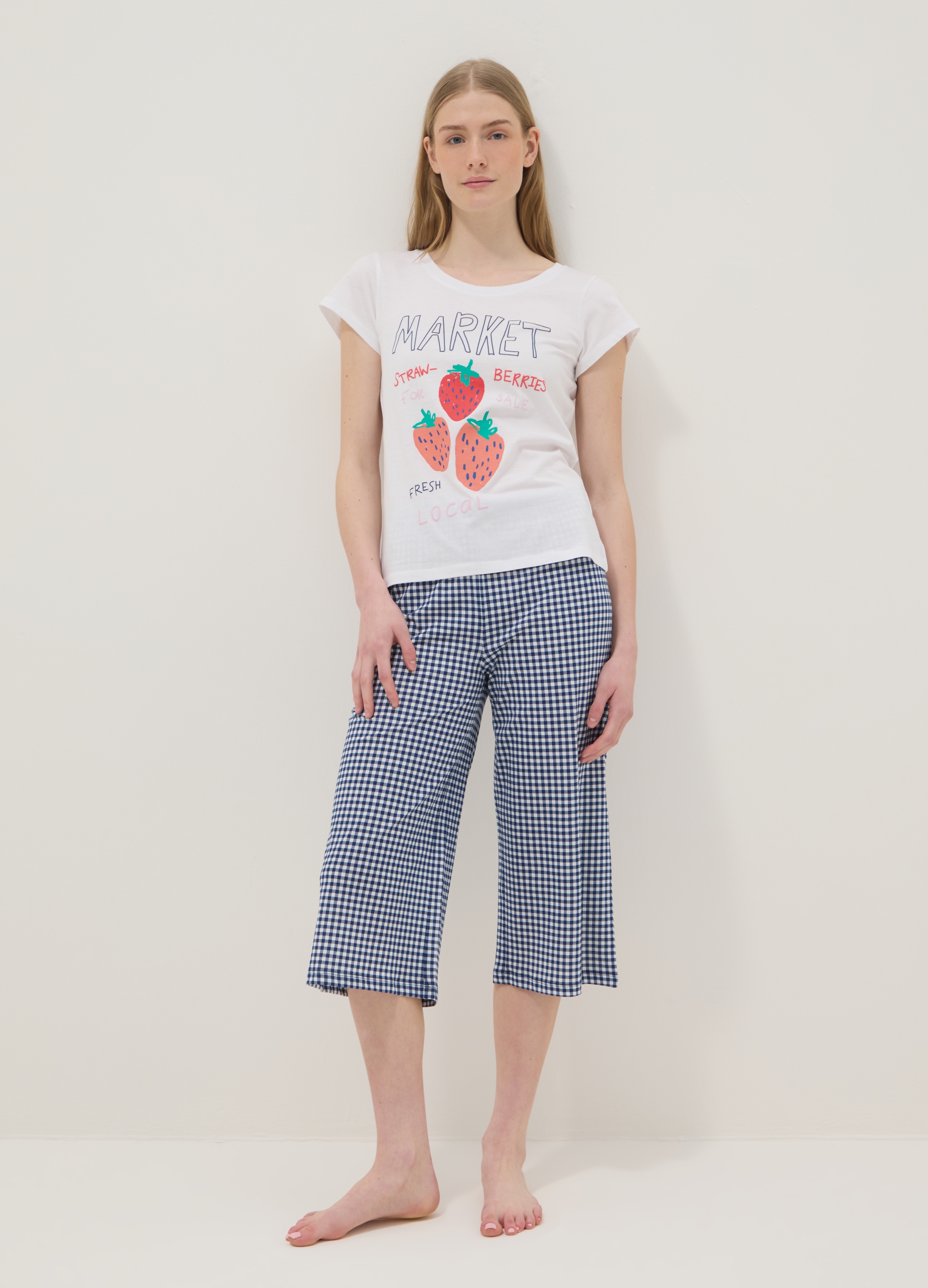 OVS, Pantaloncini Pigiama In Puro Cotone A Quadri Multicolor Regular Fit, Donna, Multicolor, Taglia: XXL