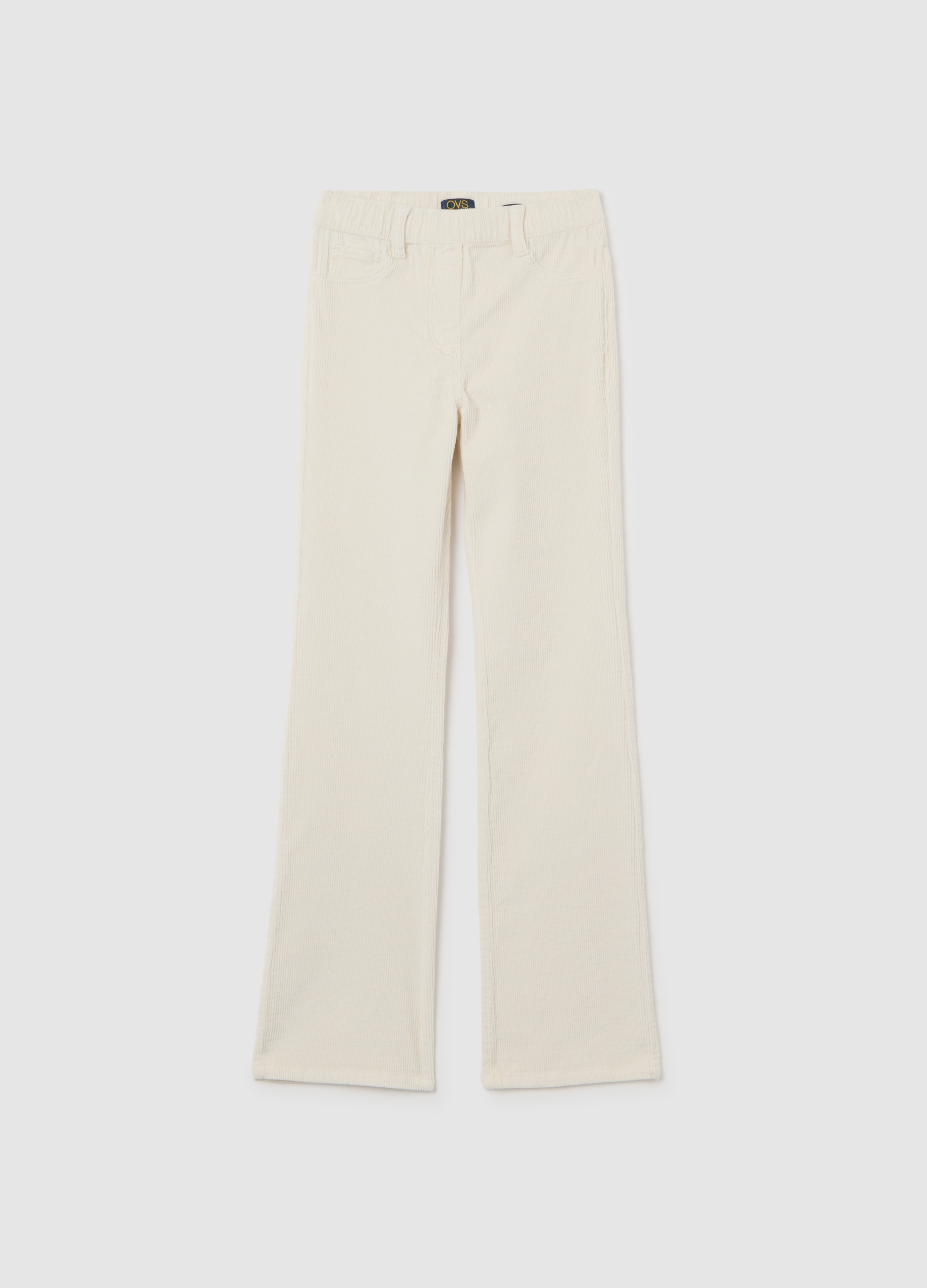 OVS KIDS, Treggings Flare Blancos De Algodón Elástico Para Niñas, Niña, Blanco Tiza, Talla: 12-13